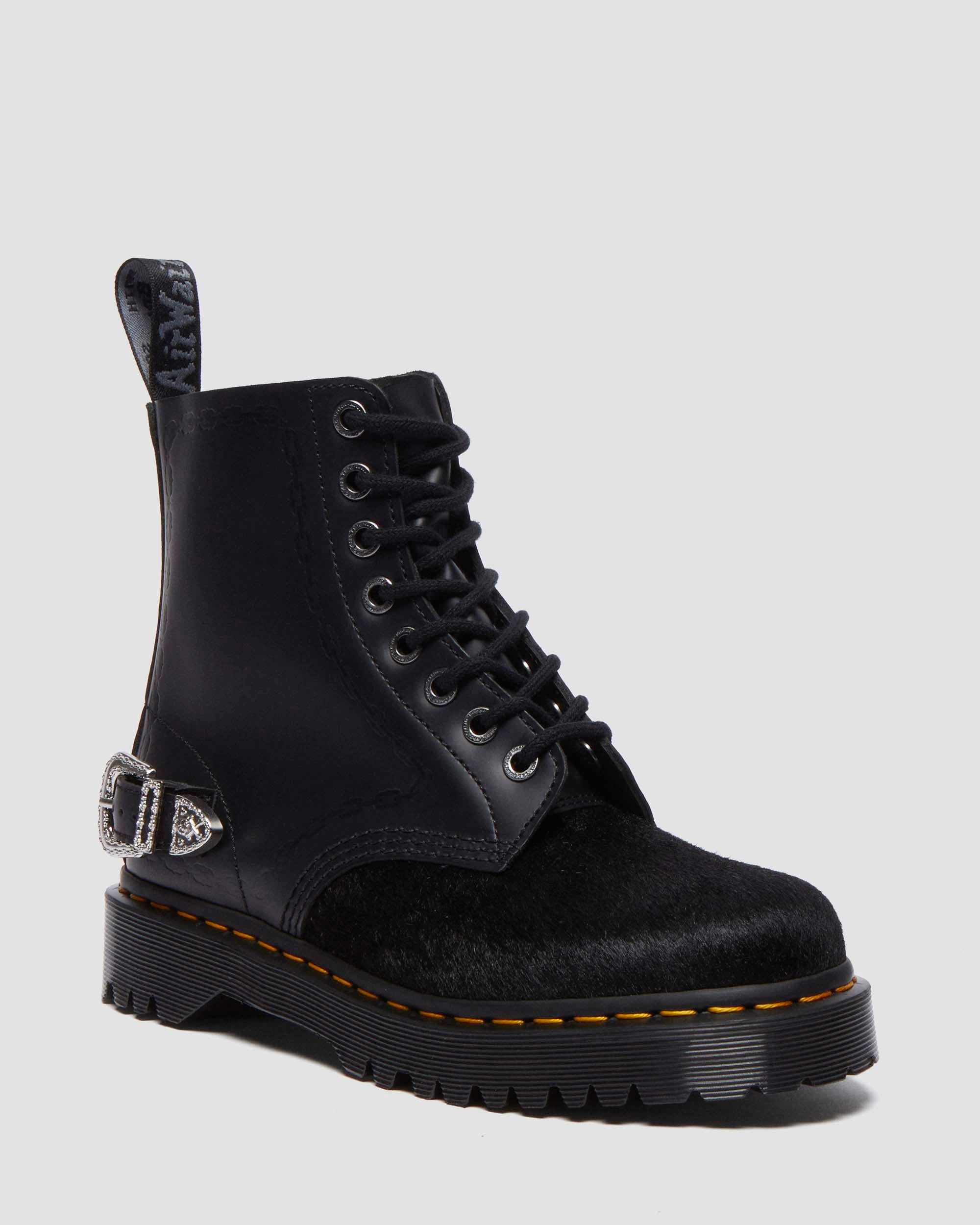 The Great Frog 1460 Bex Smooth Hair On Leather Platform Ankle Boots