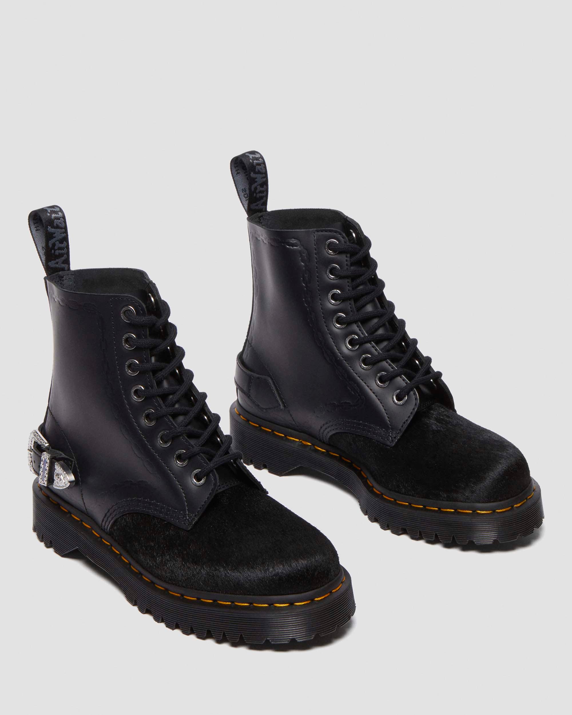 The Great Frog 1460 Bex Smooth Hair On Leather Platform Ankle Boots