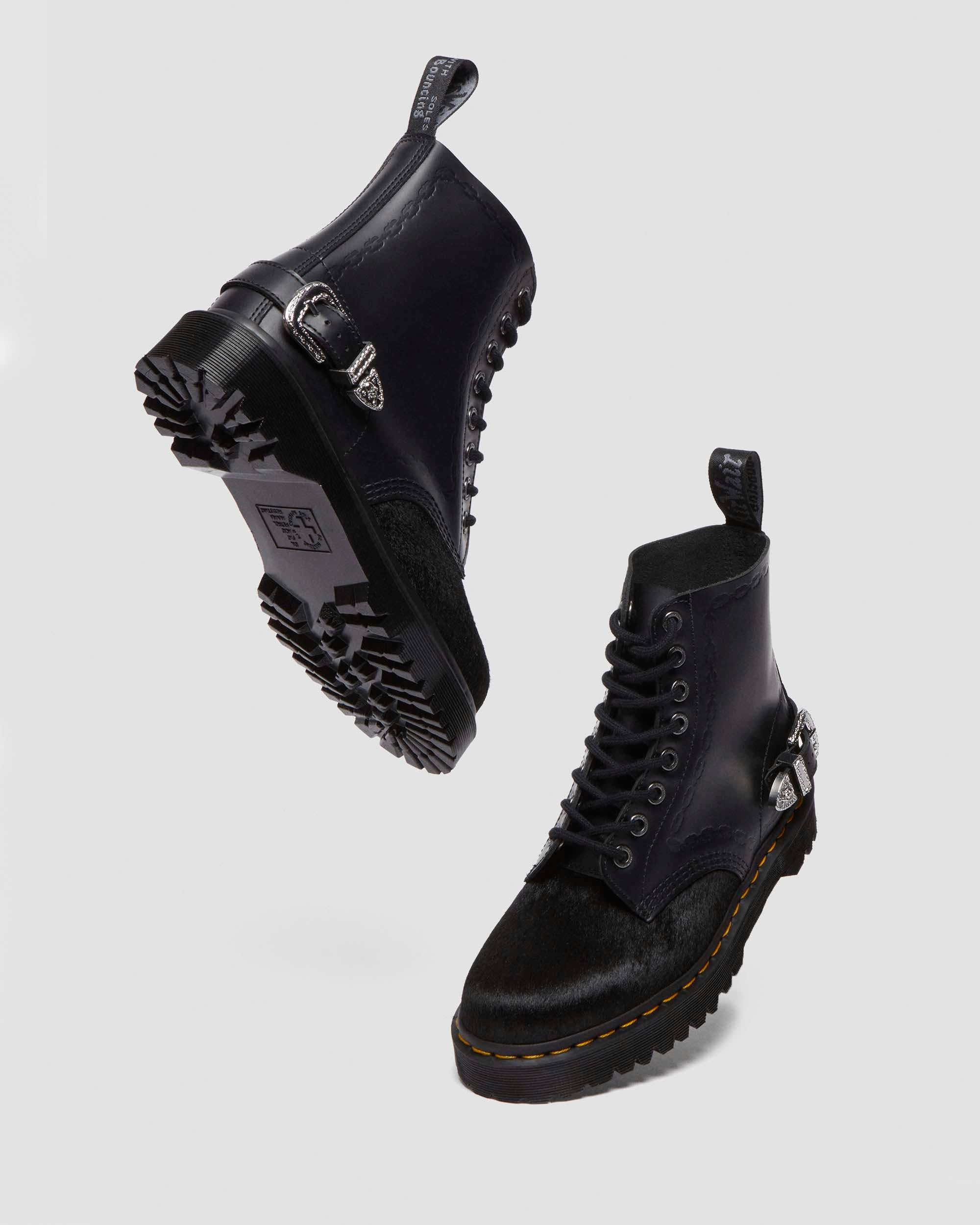 The Great Frog 1460 Bex Smooth Hair On Leather Platform Ankle Boots