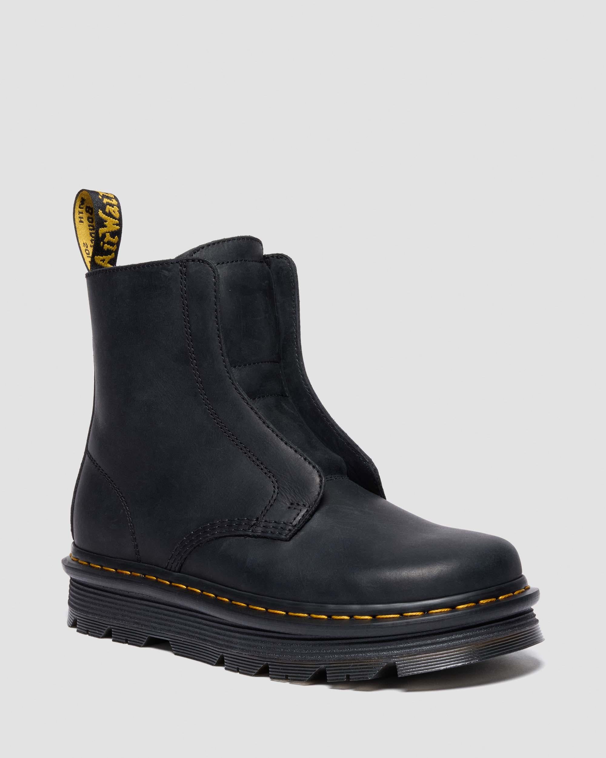 Zebzag Laceless Slip-on Wyoming Leather Boots