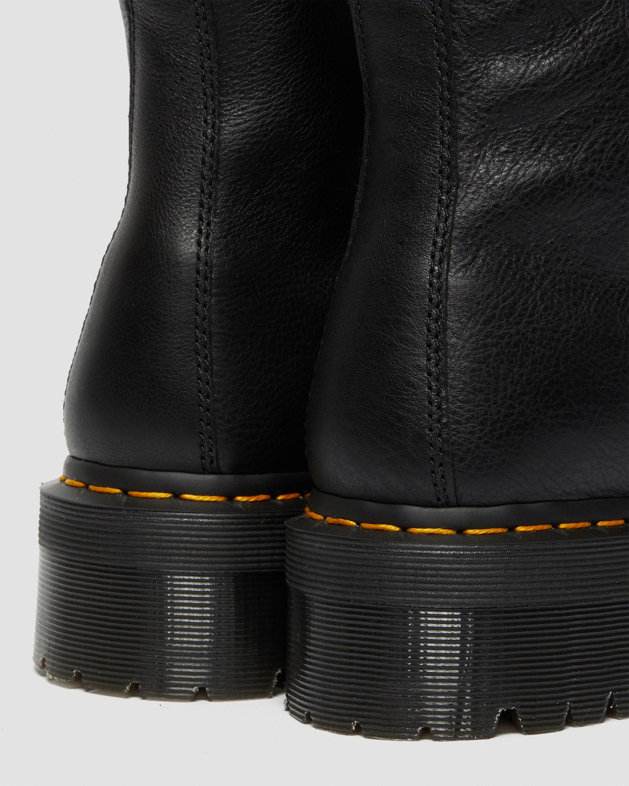Jadon Fur-Lined Pisa Platform Leather Boots