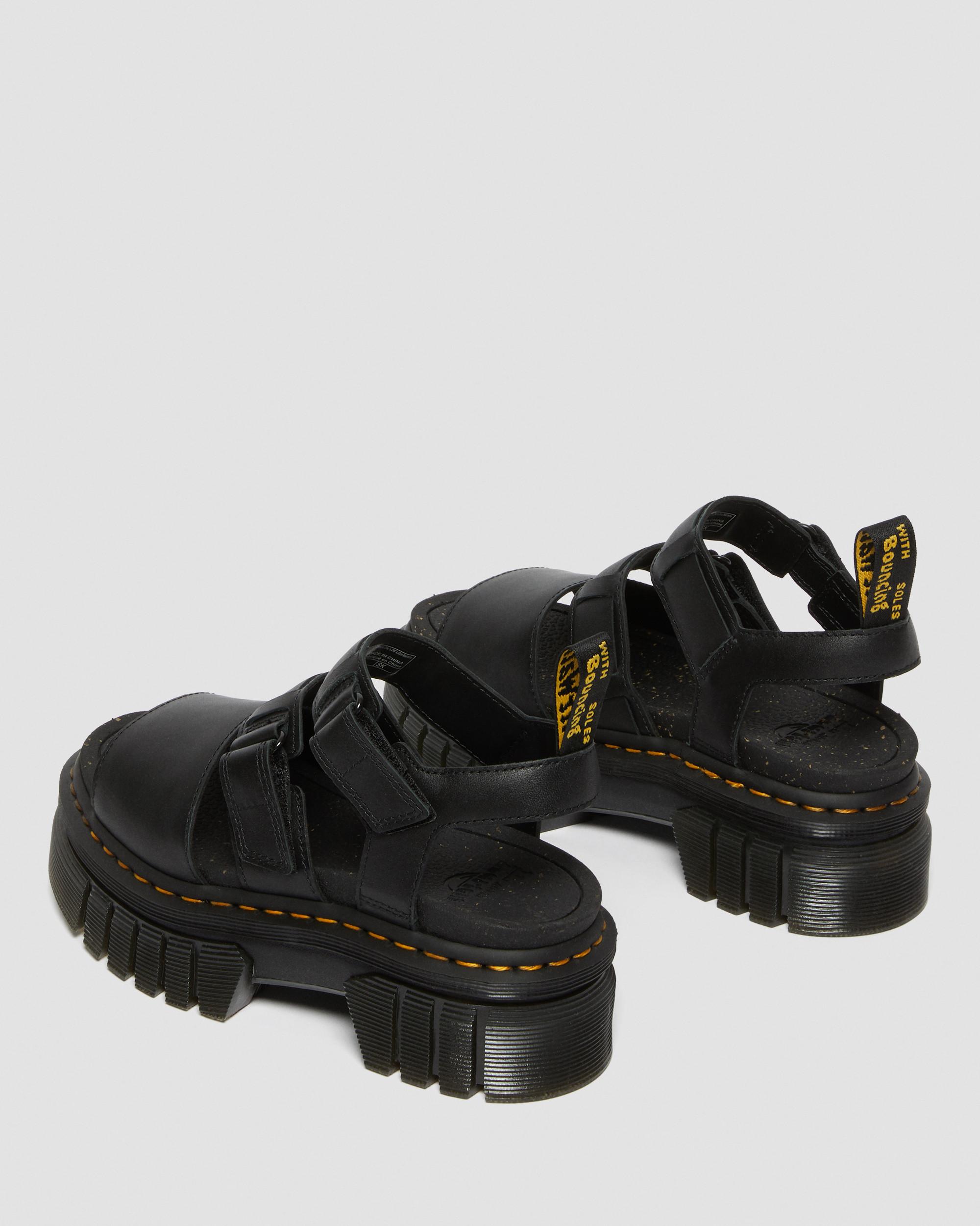 Ricki 3-Strap Nappa Lux Leather Sandals