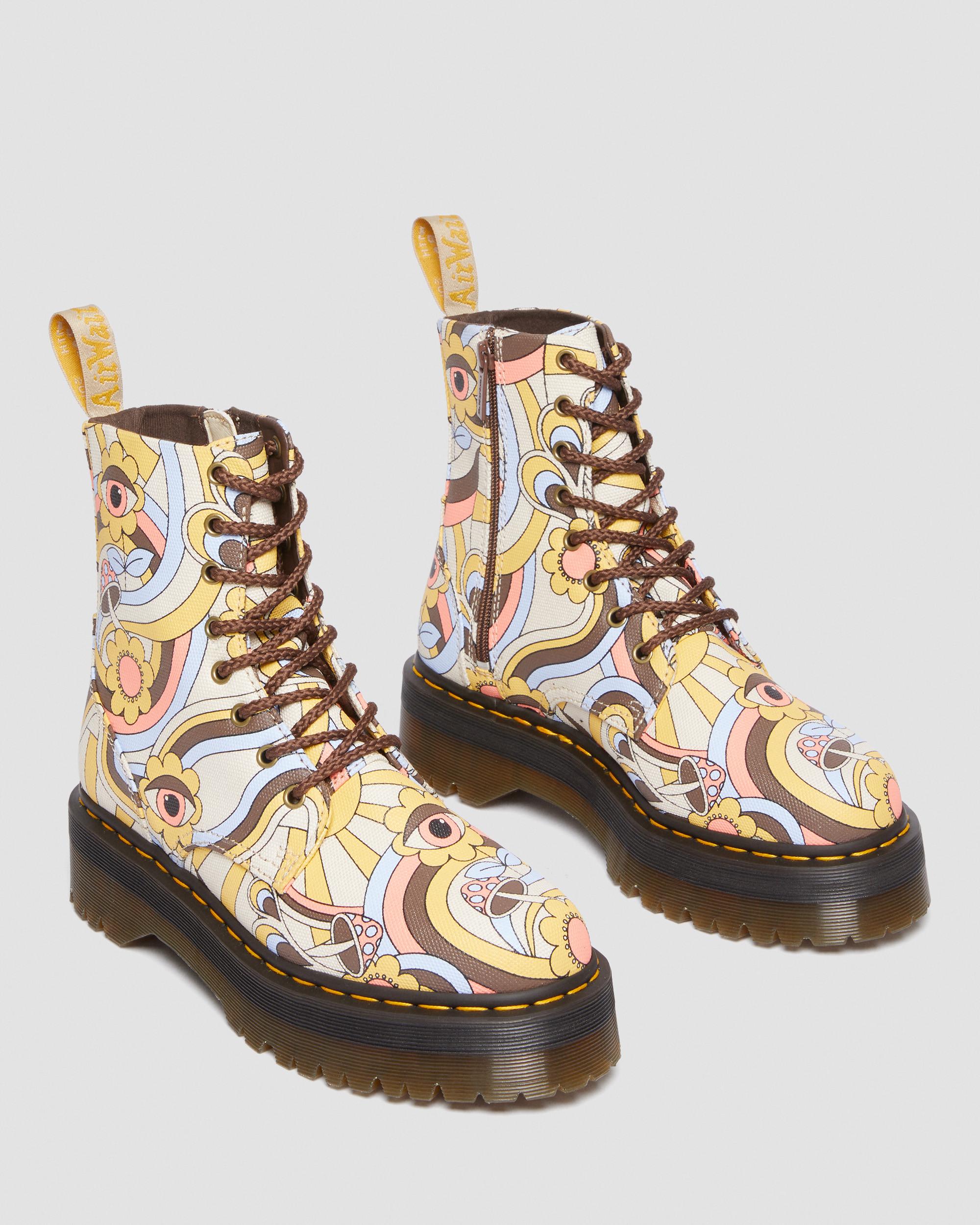 V Jadon Retro Ray Canvas 帆布厚底靴