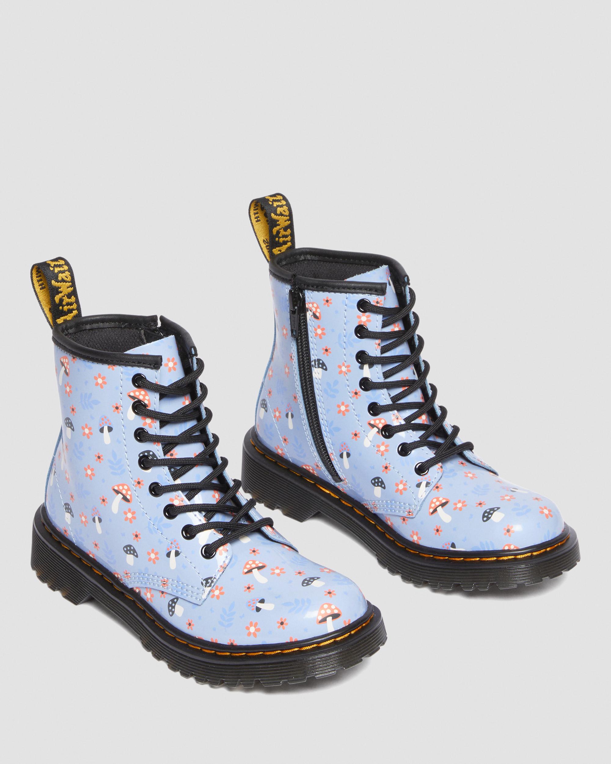 1460 Woodland Junior Patent Lamper Leather Boots