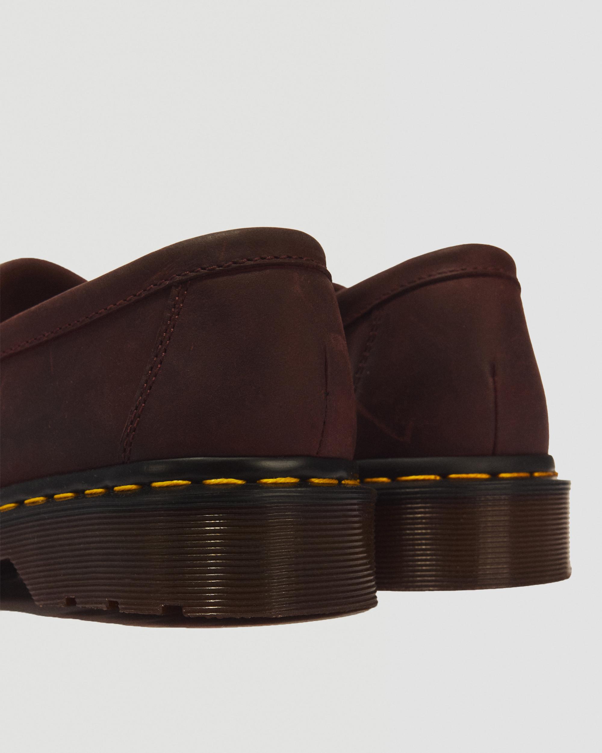 Adrian Crazy Horse Leather Tassel Loafers