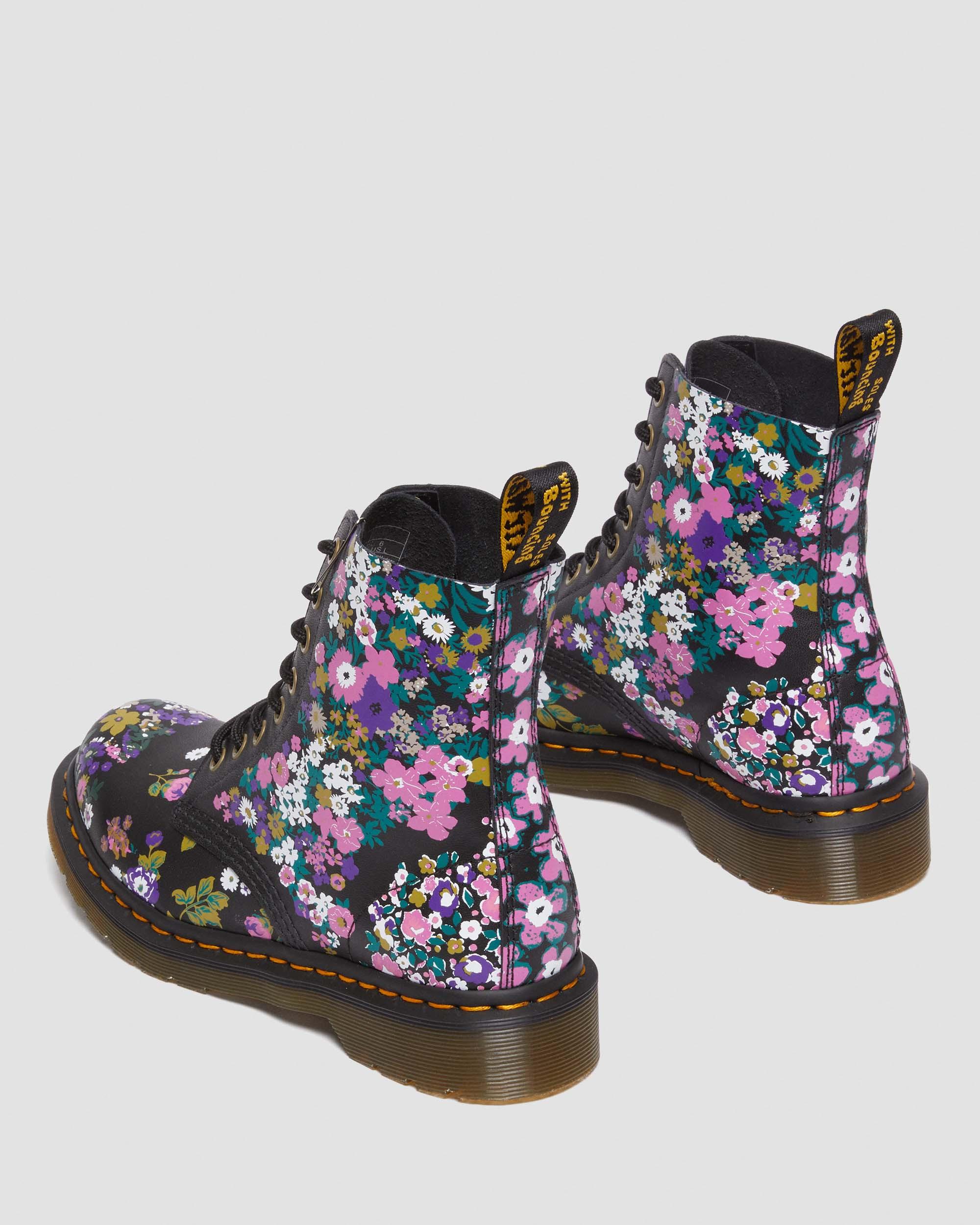 1460 Pascal Vintage Floral Backhand Leather Boots