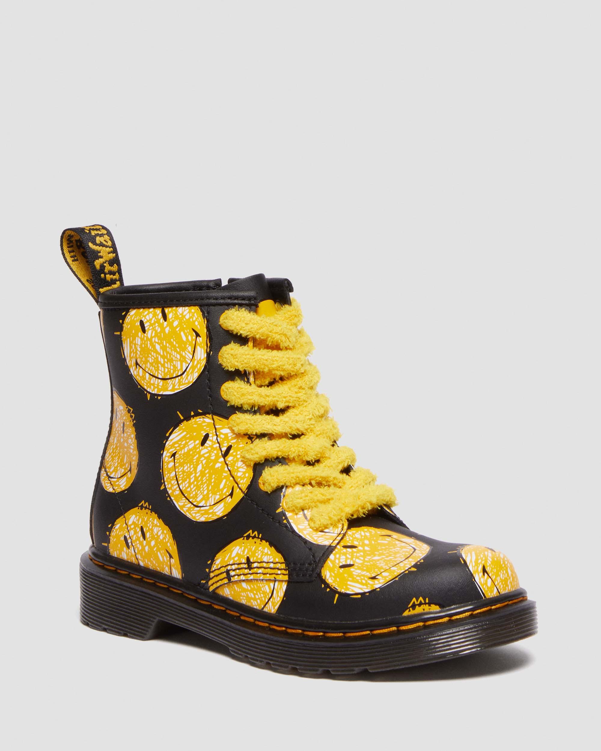 1460 Smiley Scribble Hydro Junior Leather Boots