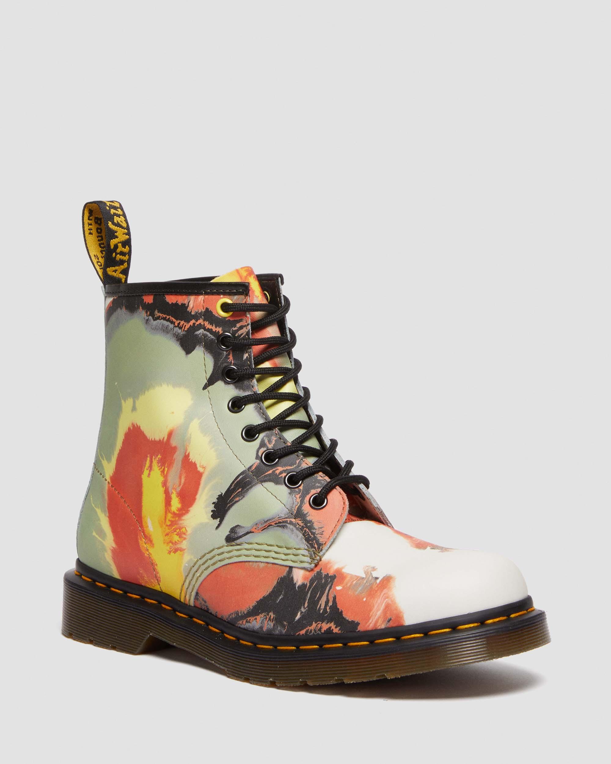 1460 Tate Flare Volcanic Leather Boots