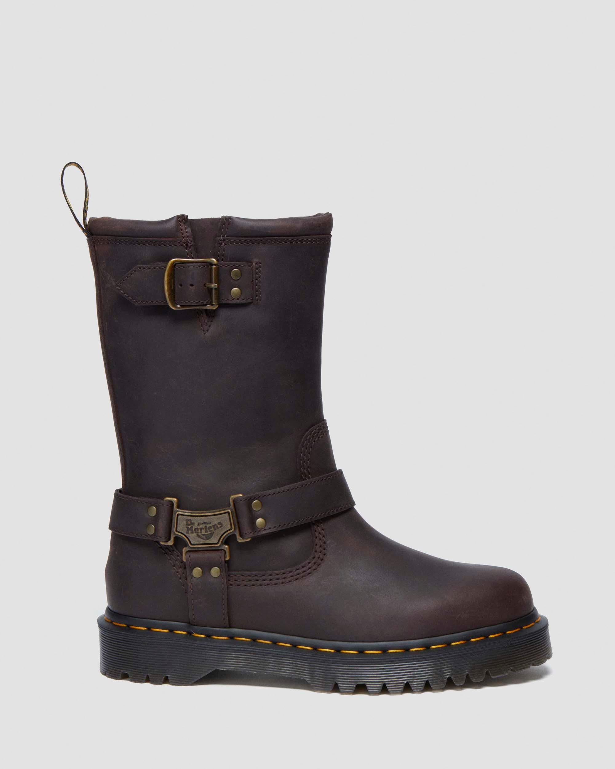 Anistone Tall Leather Biker Boots