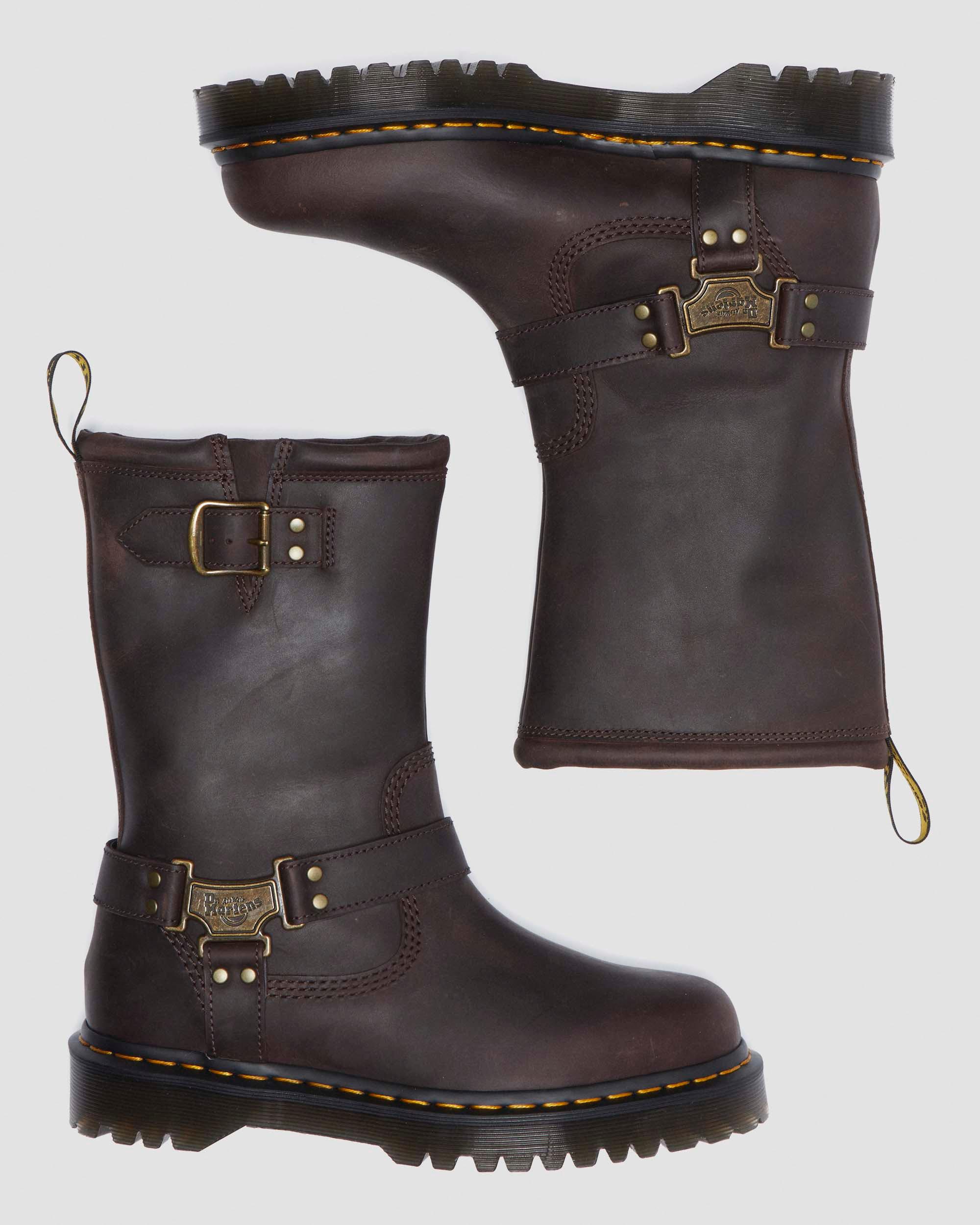 Anistone Tall Leather Biker Boots