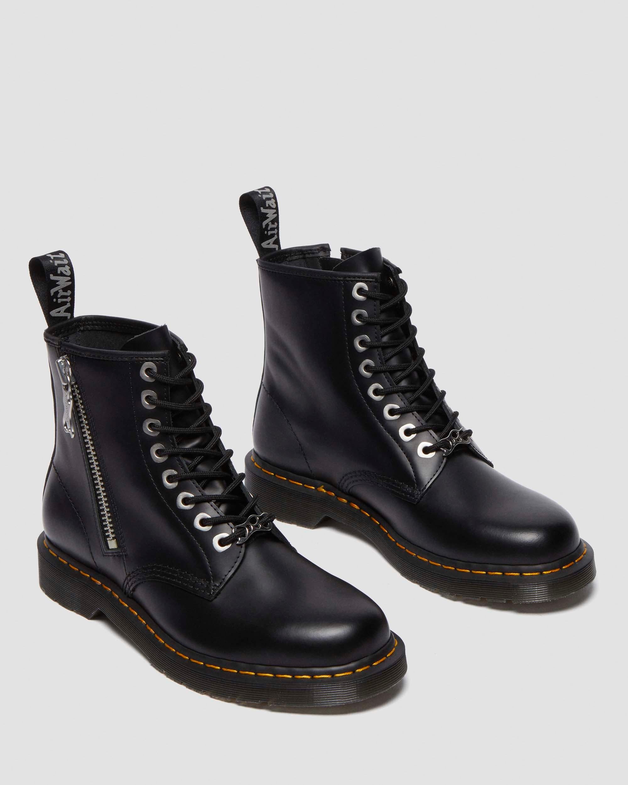 1460 Zip Smooth Leather Lace Up Boots