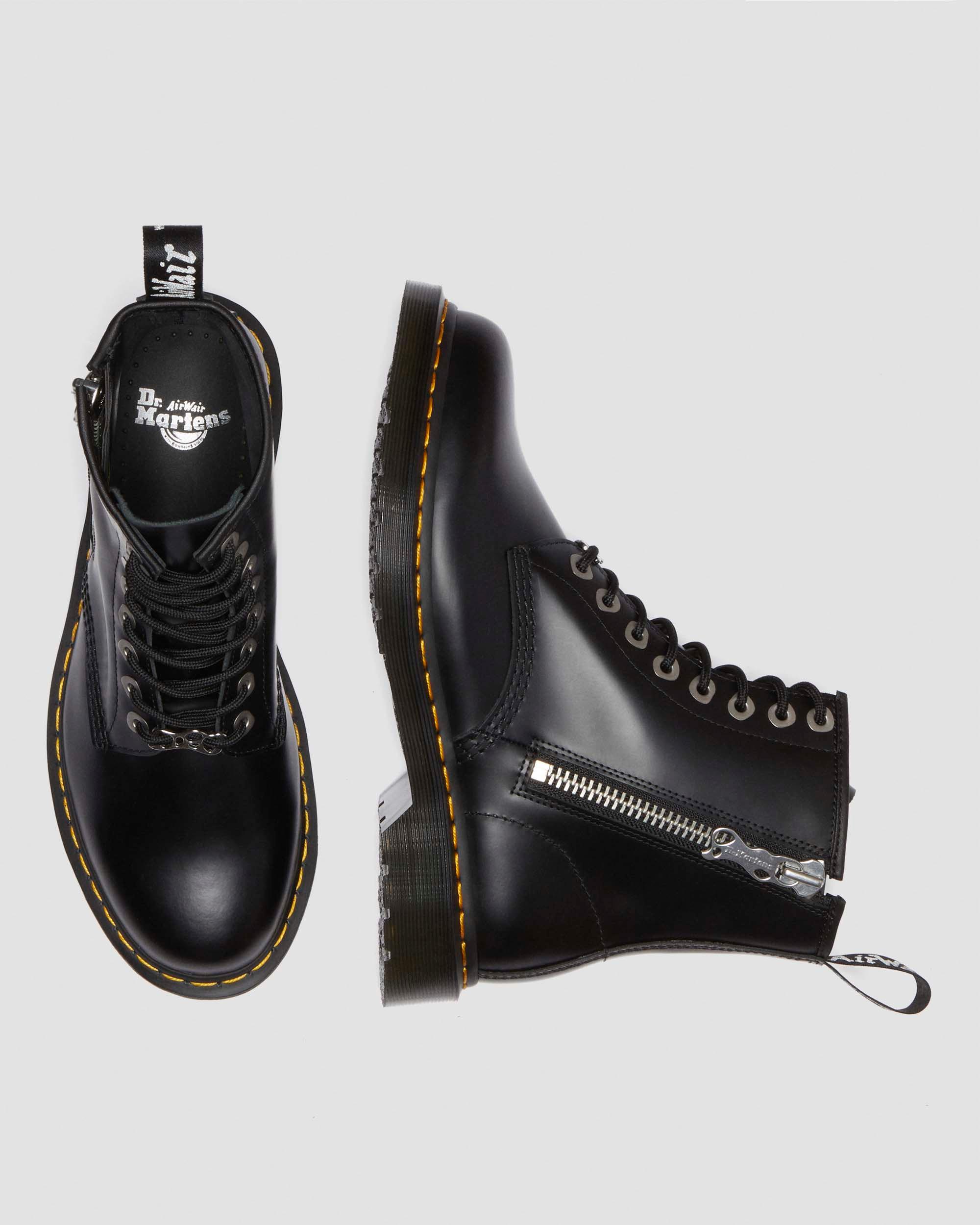 1460 Zip Smooth Leather Lace Up Boots