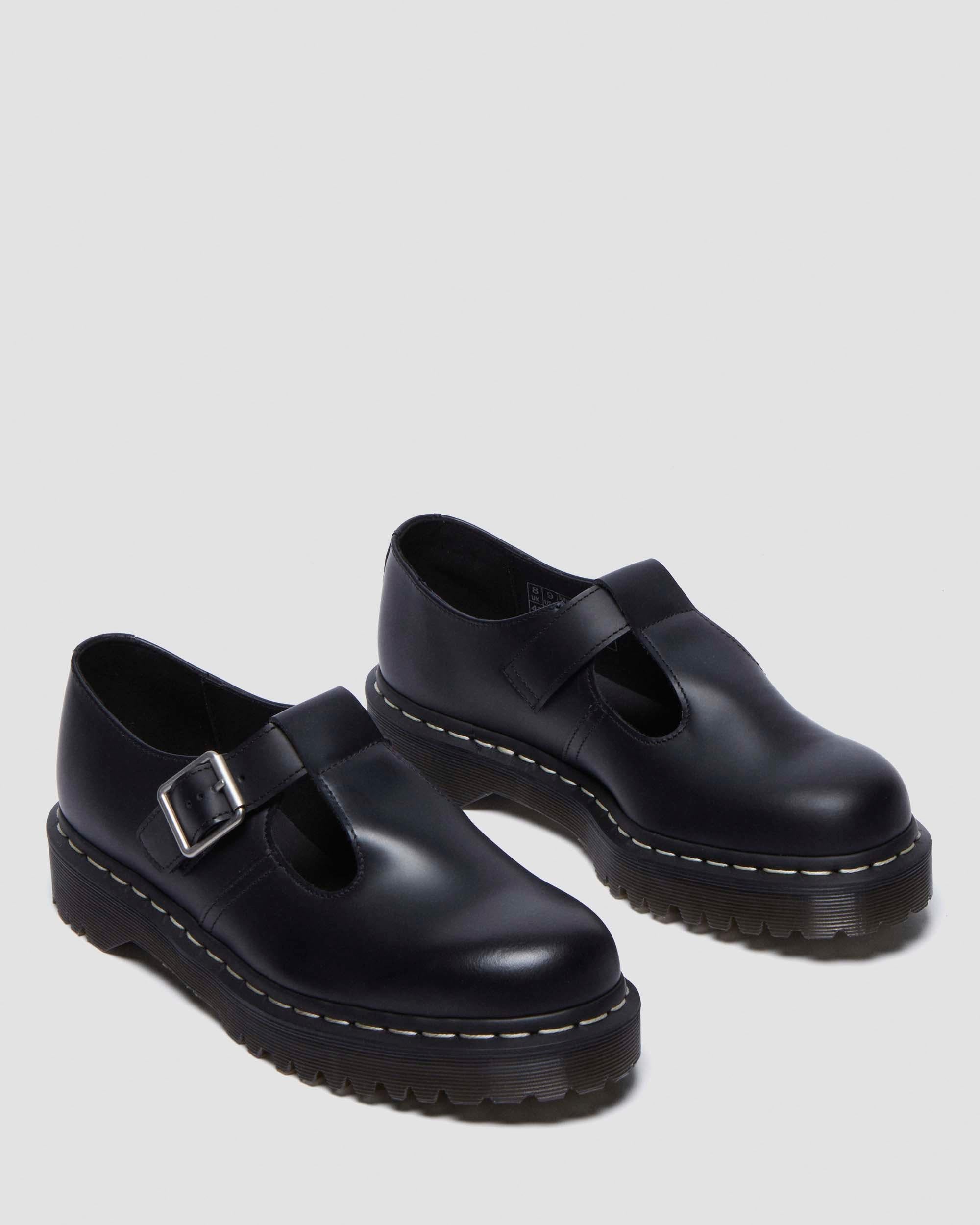 Dr martens children's polley mary jane leather shoes black smooth best sale