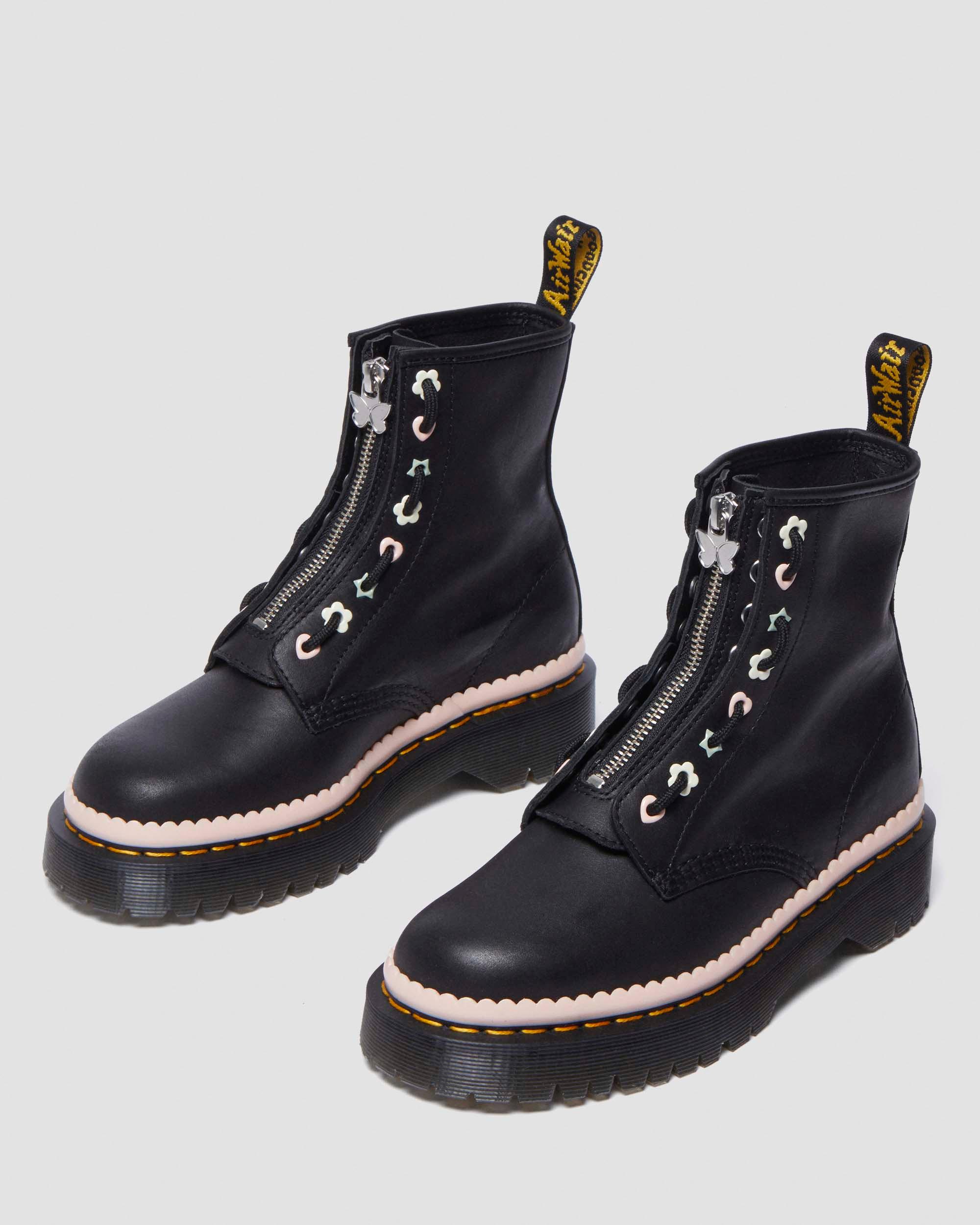 1460 Pascal Bex Front Zip Leather Boots