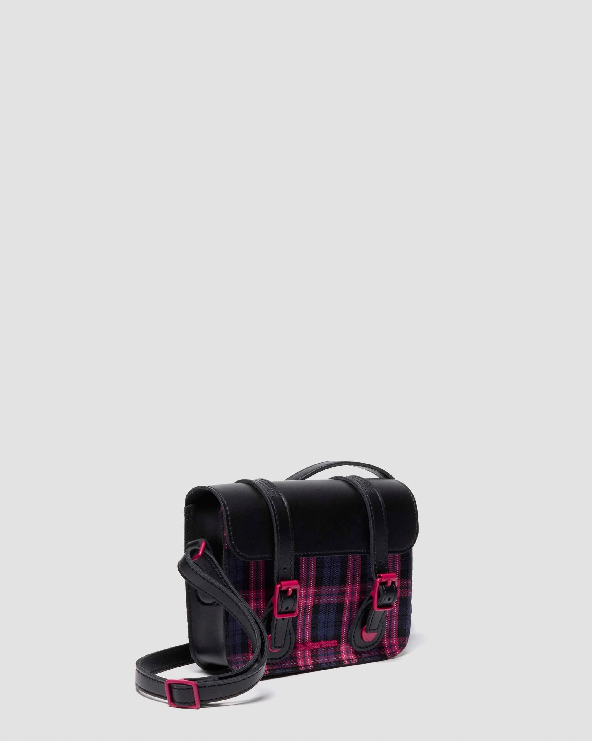 7" Leather & Tartan Satchel