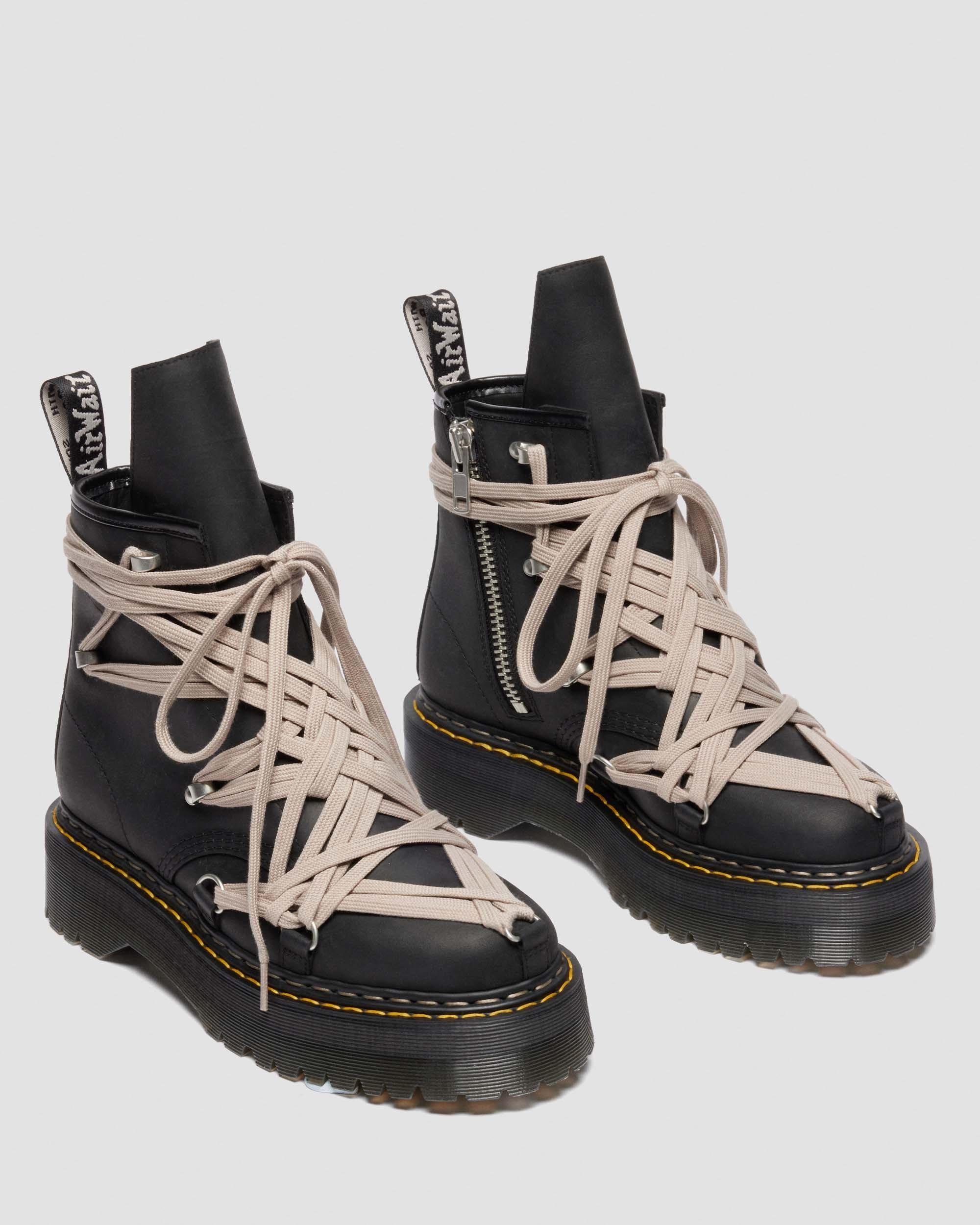 Rick Owens 1460 Megalace Leather Boots