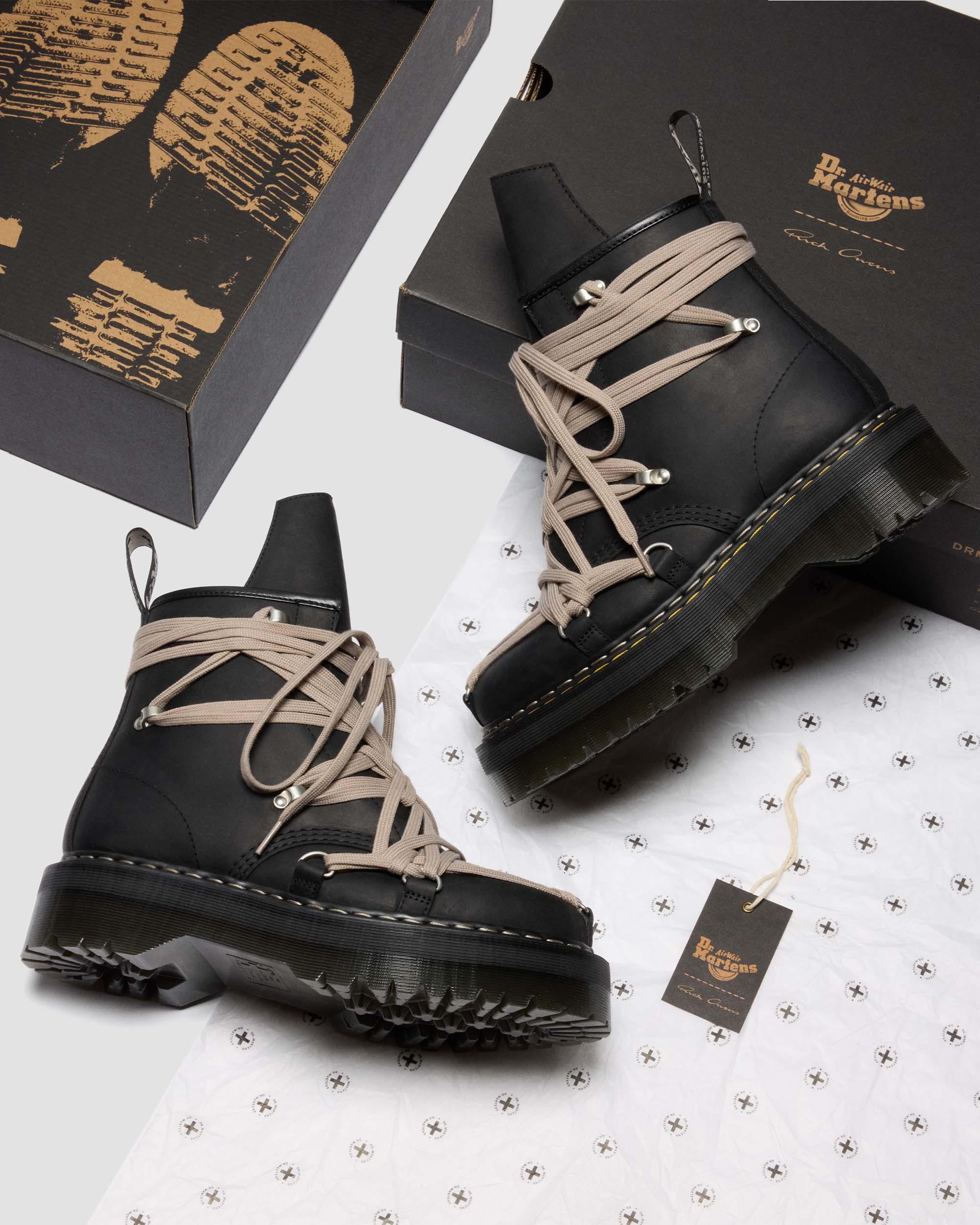 Rick Owens 1460 Megalace Leather Boots