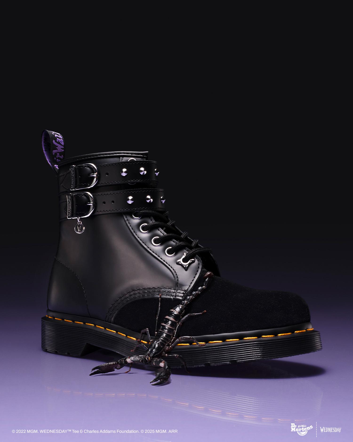 Wednesday 1460 Velvet + Nappa Lux Soft Leather Ankle Boots