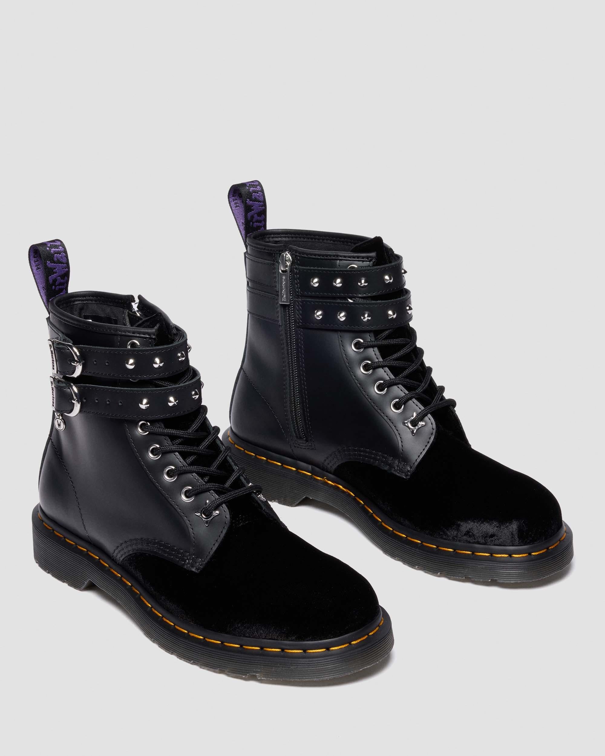 Wednesday 1460 Velvet + Nappa Lux Soft Leather Ankle Boots