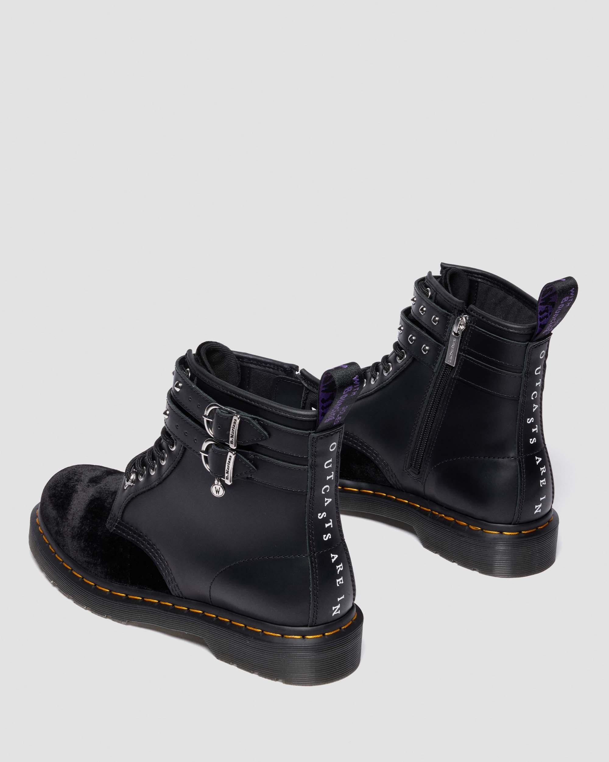 Wednesday 1460 Velvet + Nappa Lux Soft Leather Ankle Boots