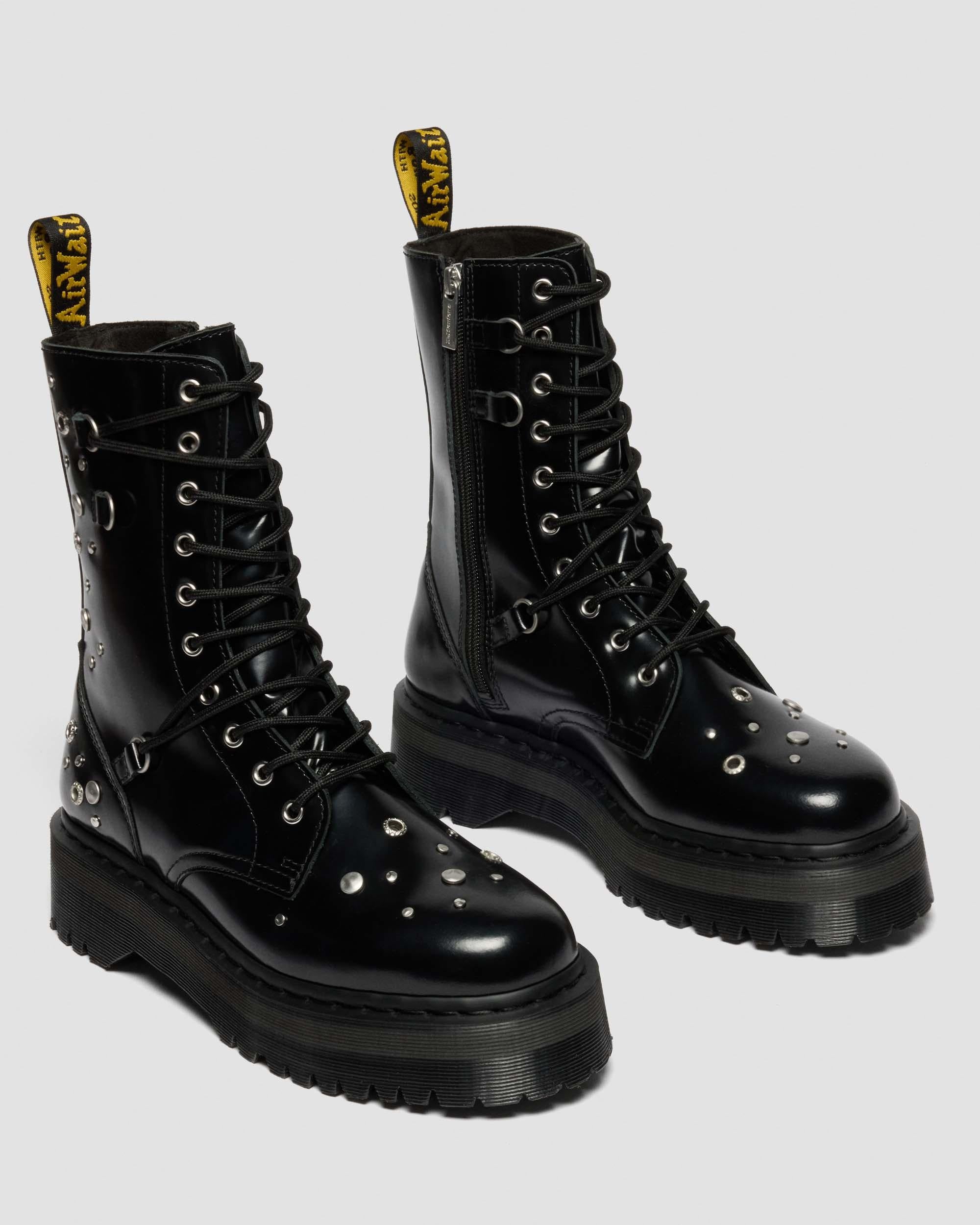 Jadon Hi Studded Buttero Leather Platform Boots