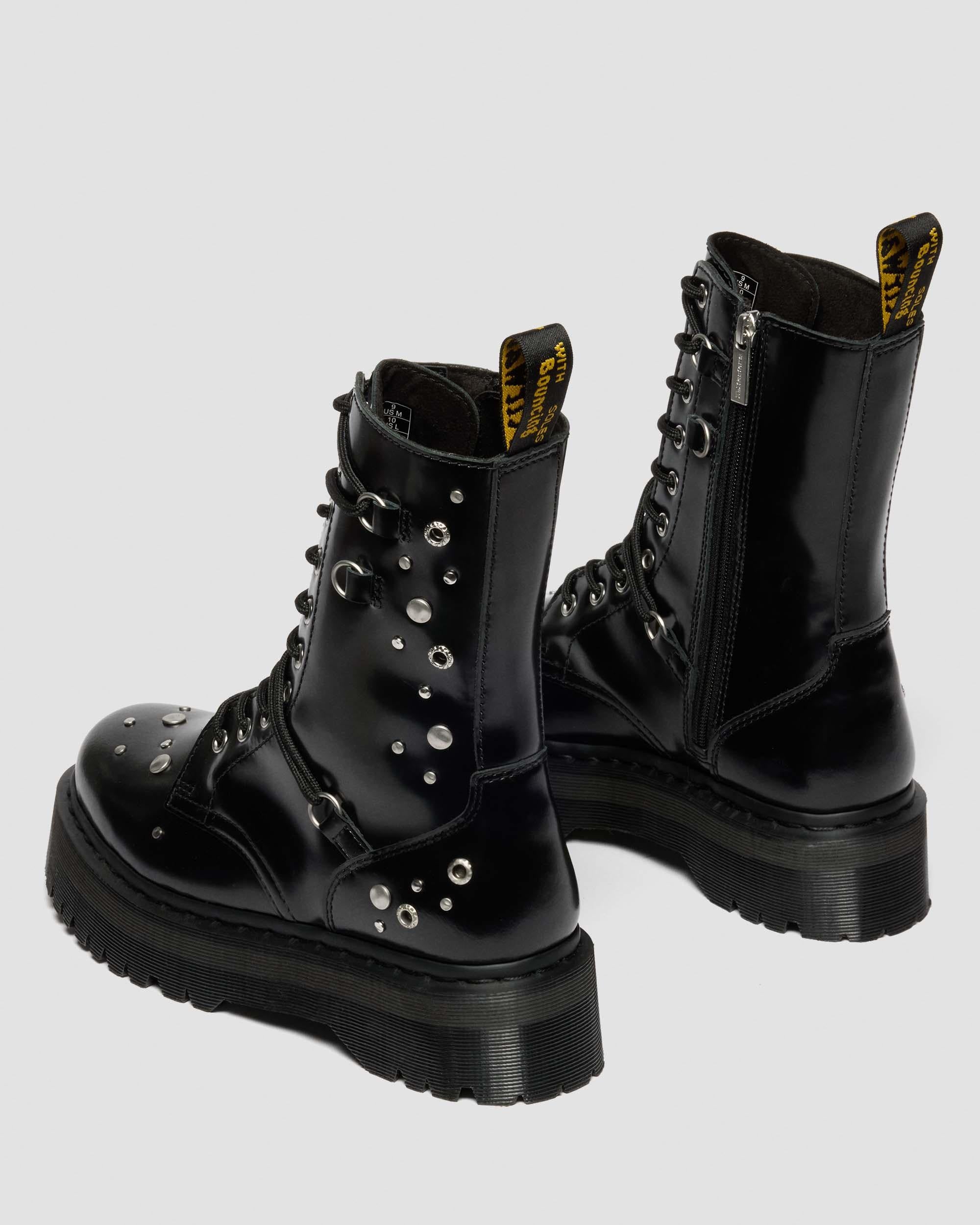 Jadon Hi Studded Buttero Leather Platform Boots