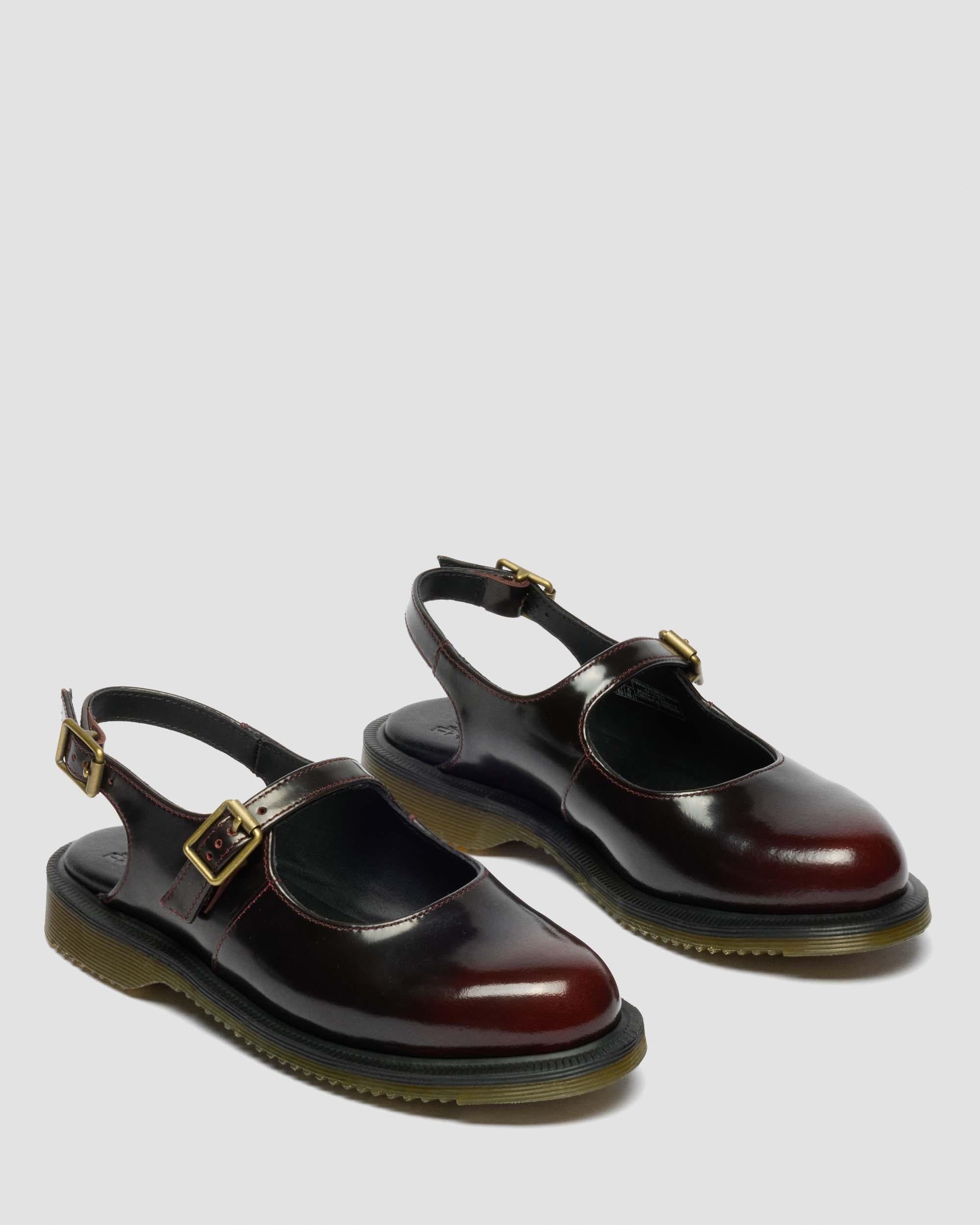 Madaline Mary Jane Rub Off Leather Sling Back Shoes