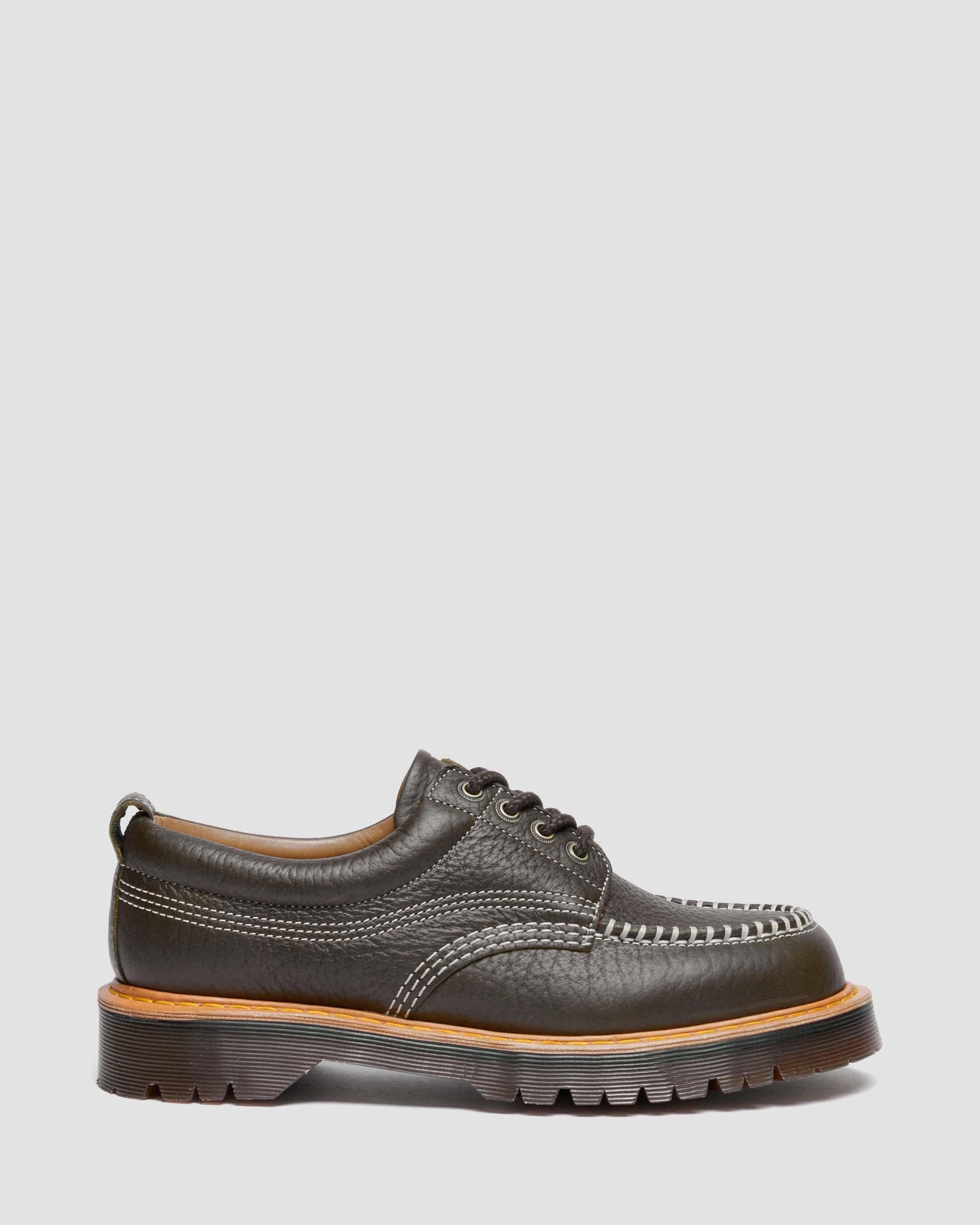 Lowell Wild Grain皮革Moc Toe鞋