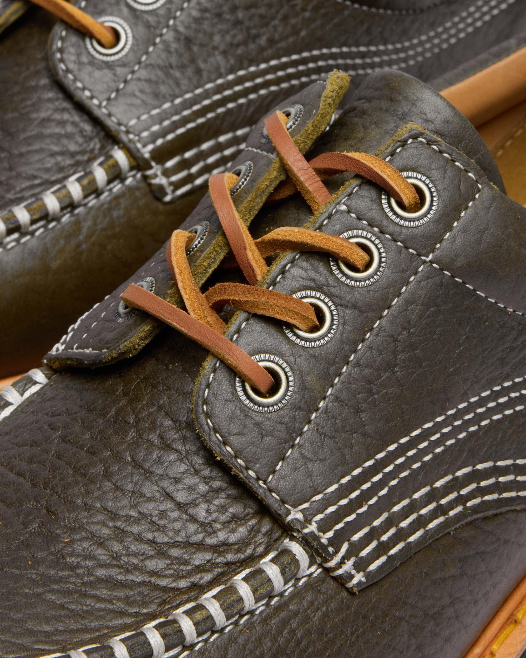 Lowell Wild Grain皮革Moc Toe鞋