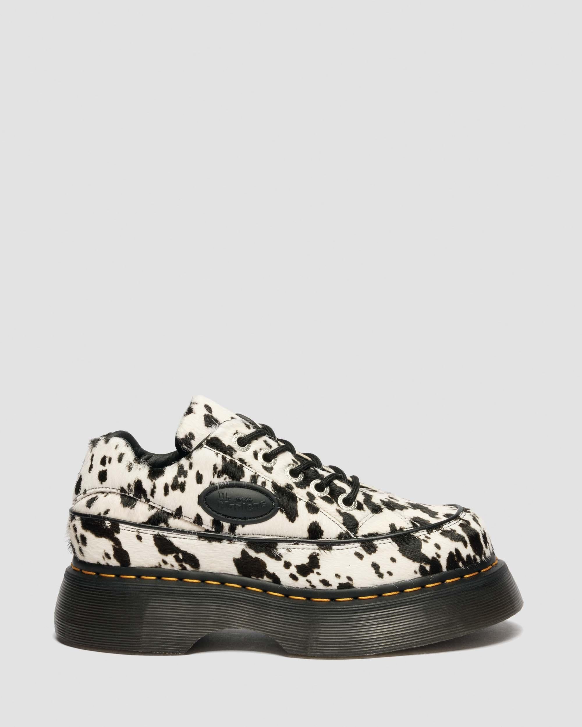 Buzz 5-Eye Dalmatian Hair-On Leather Shoes
