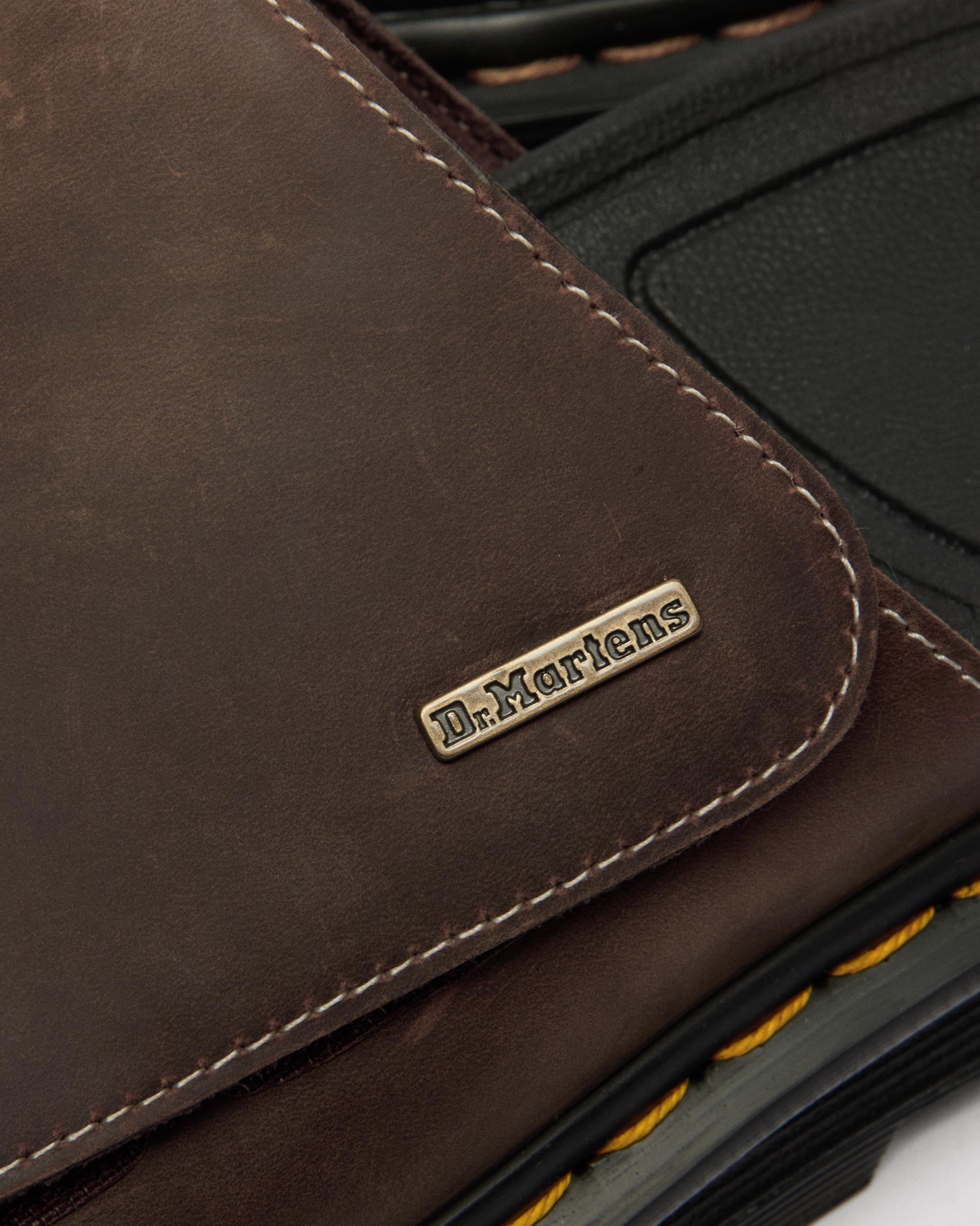 Zebzag Flower Crazy Horse Leather Slides