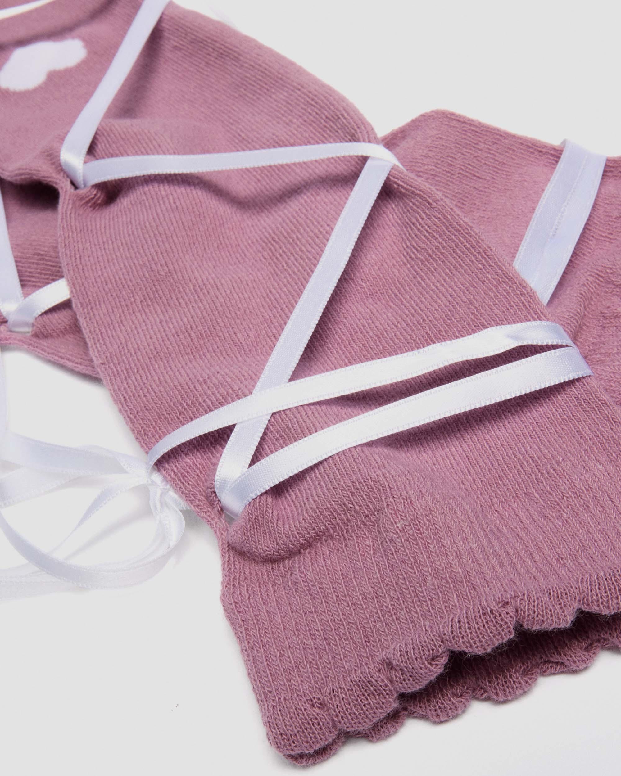 Long Lace-Up Organic Cotton Blend Socks