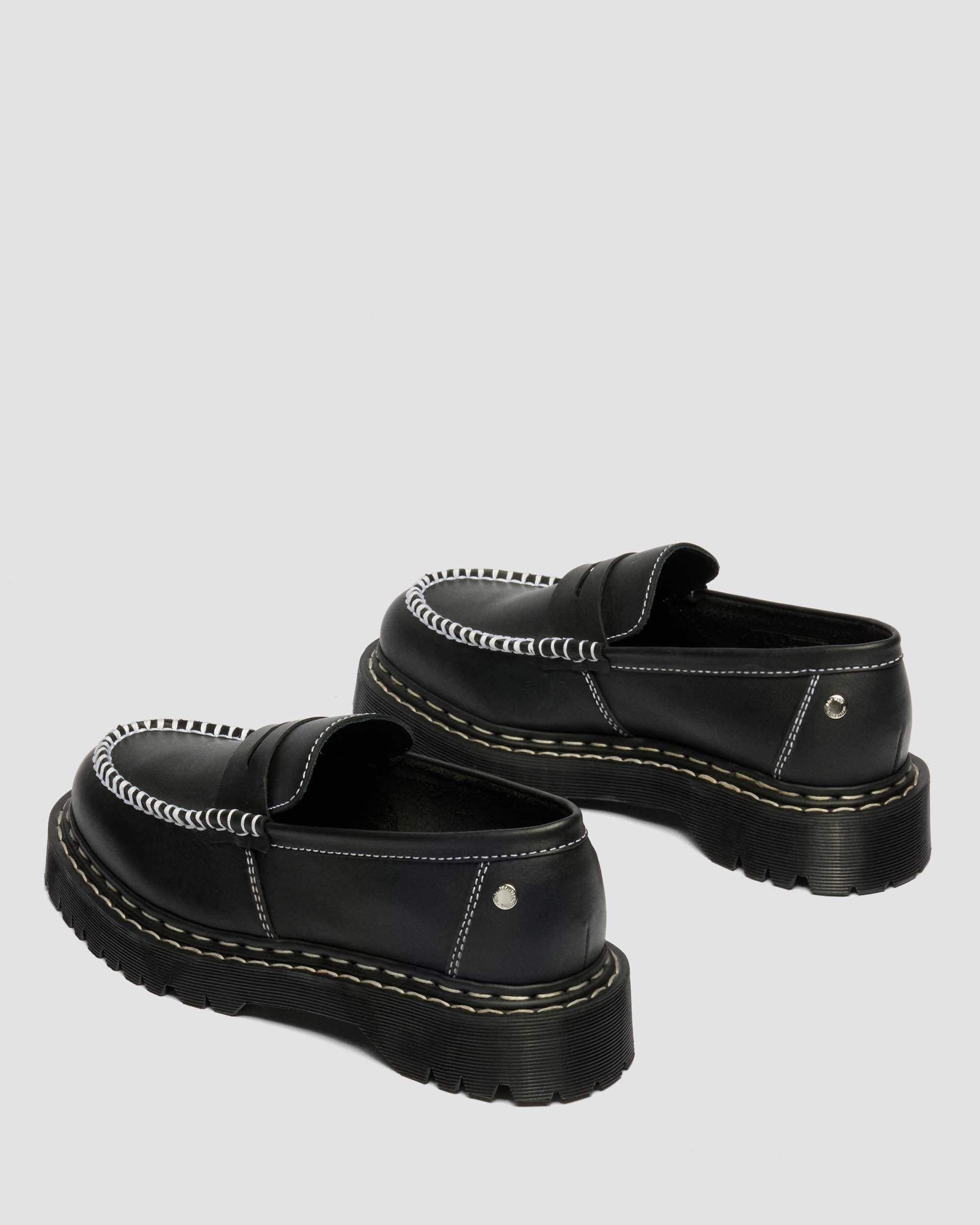 Penton Bex Double Stitch Smooth Leather Loafers