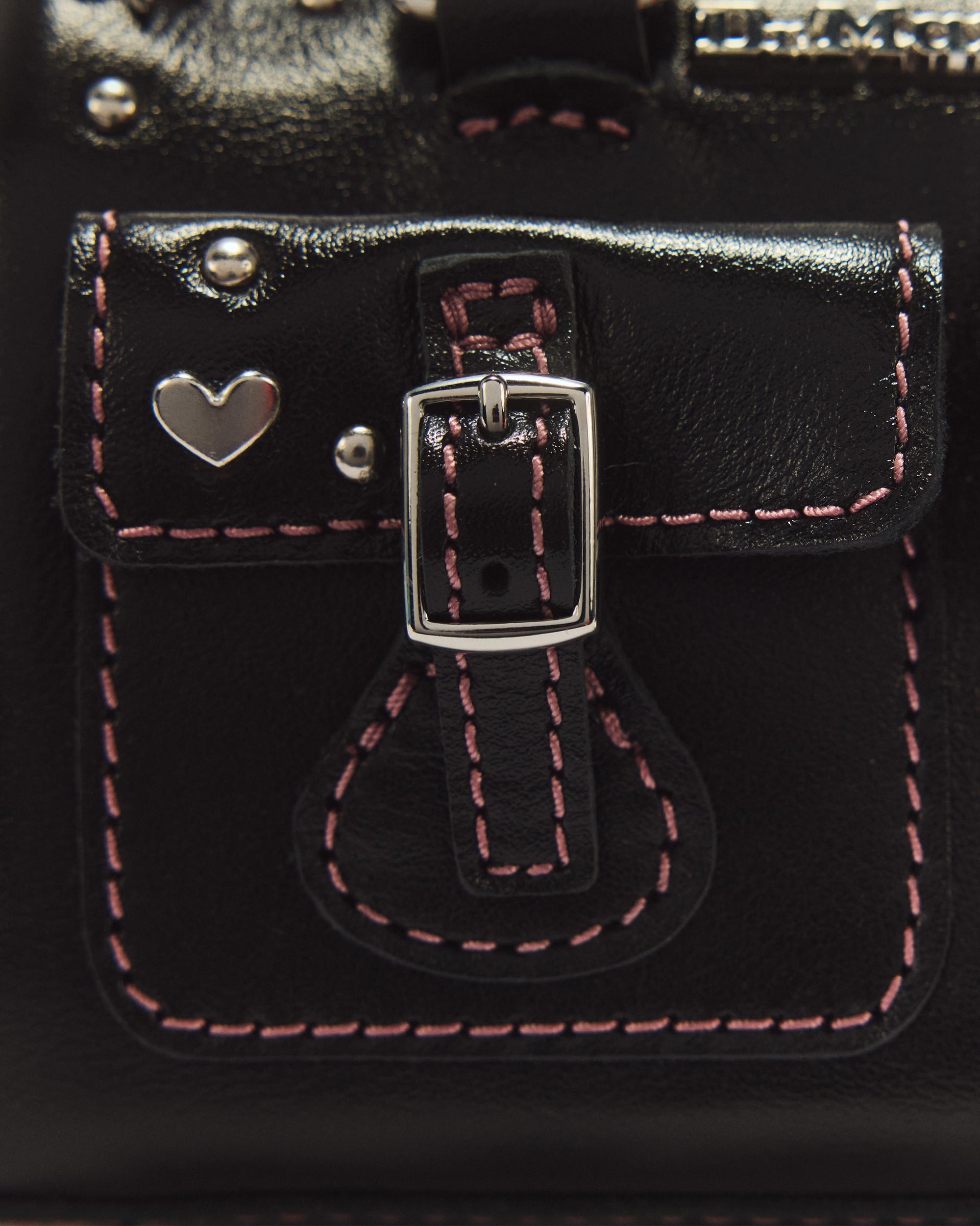 Mini Top Handle Milled Gloss Leather Bag