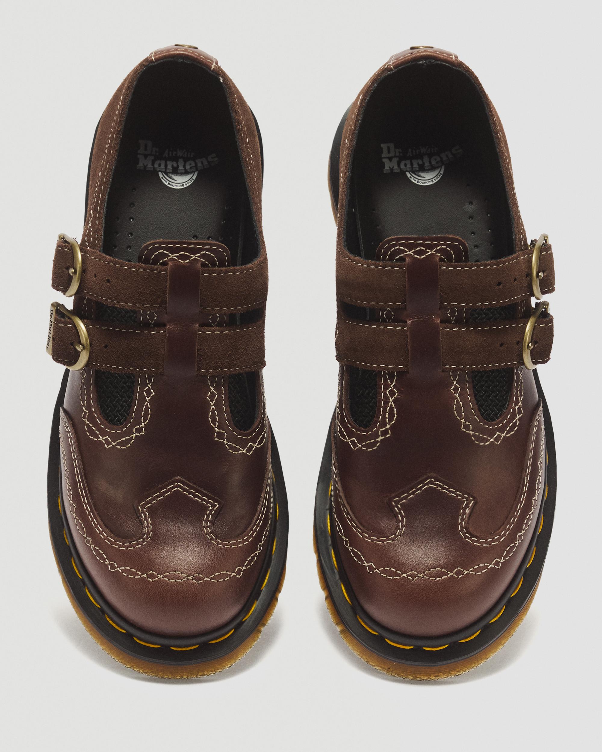 8065 Desert Rodeo Leather & Suede Mary Jane Shoes