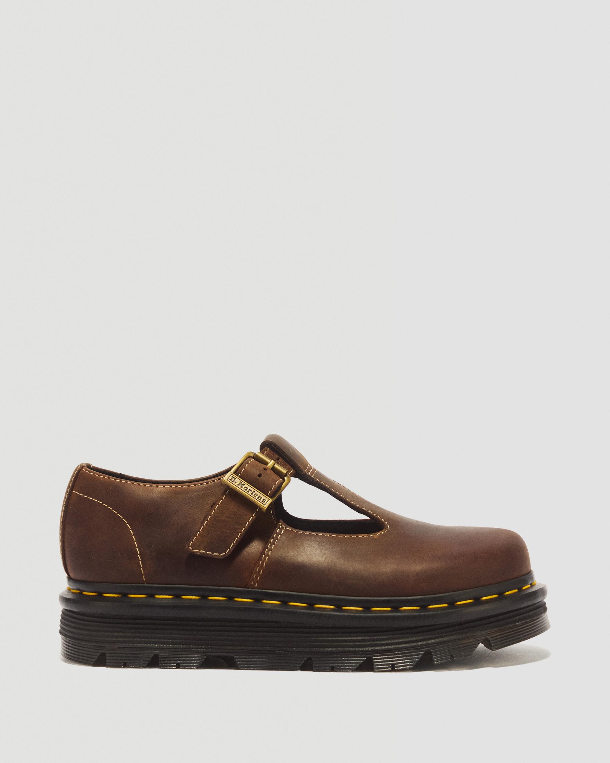 Zebzag Crazy Horse Leather Mary Jane Shoes