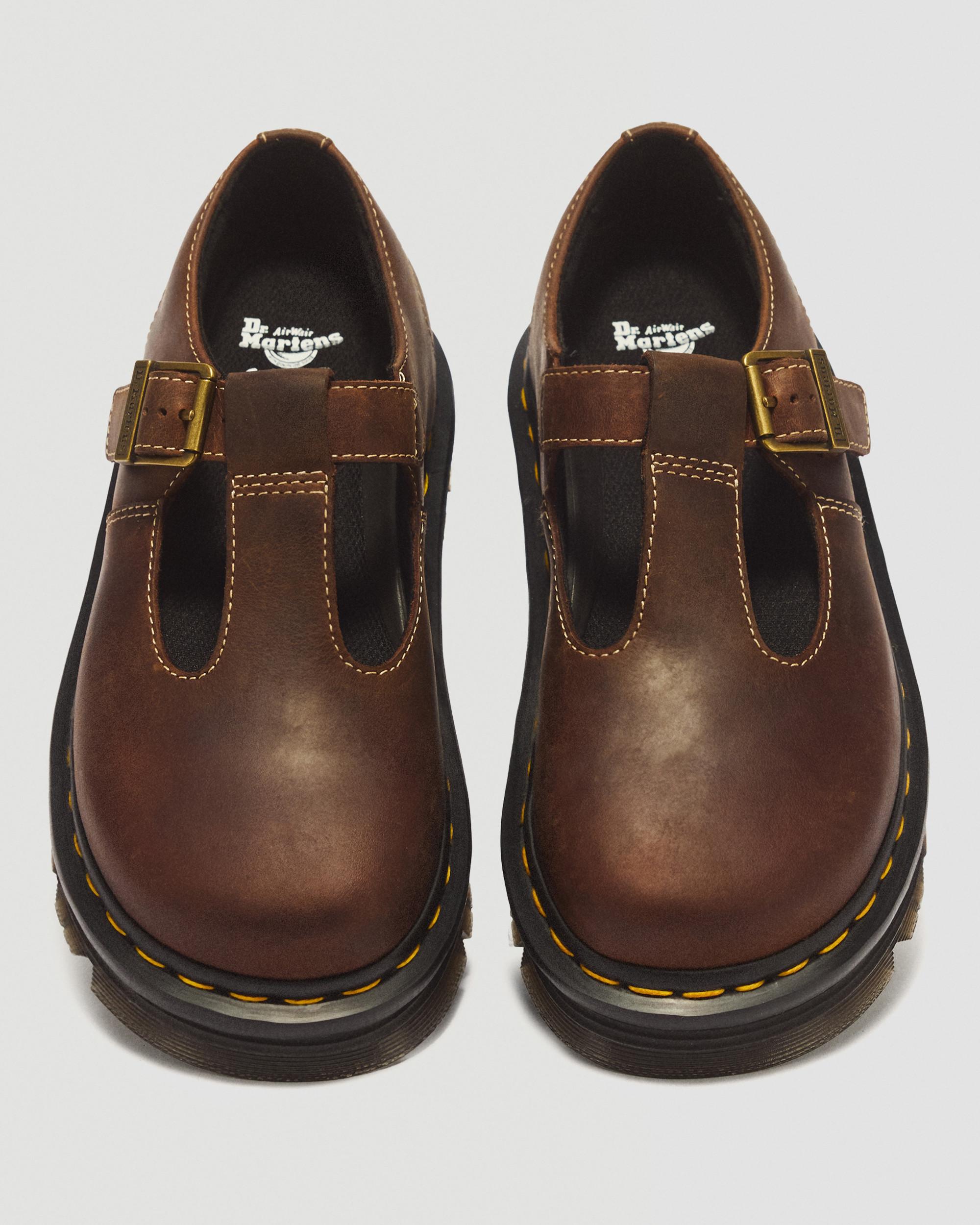 Zebzag Crazy Horse Leather Mary Jane Shoes