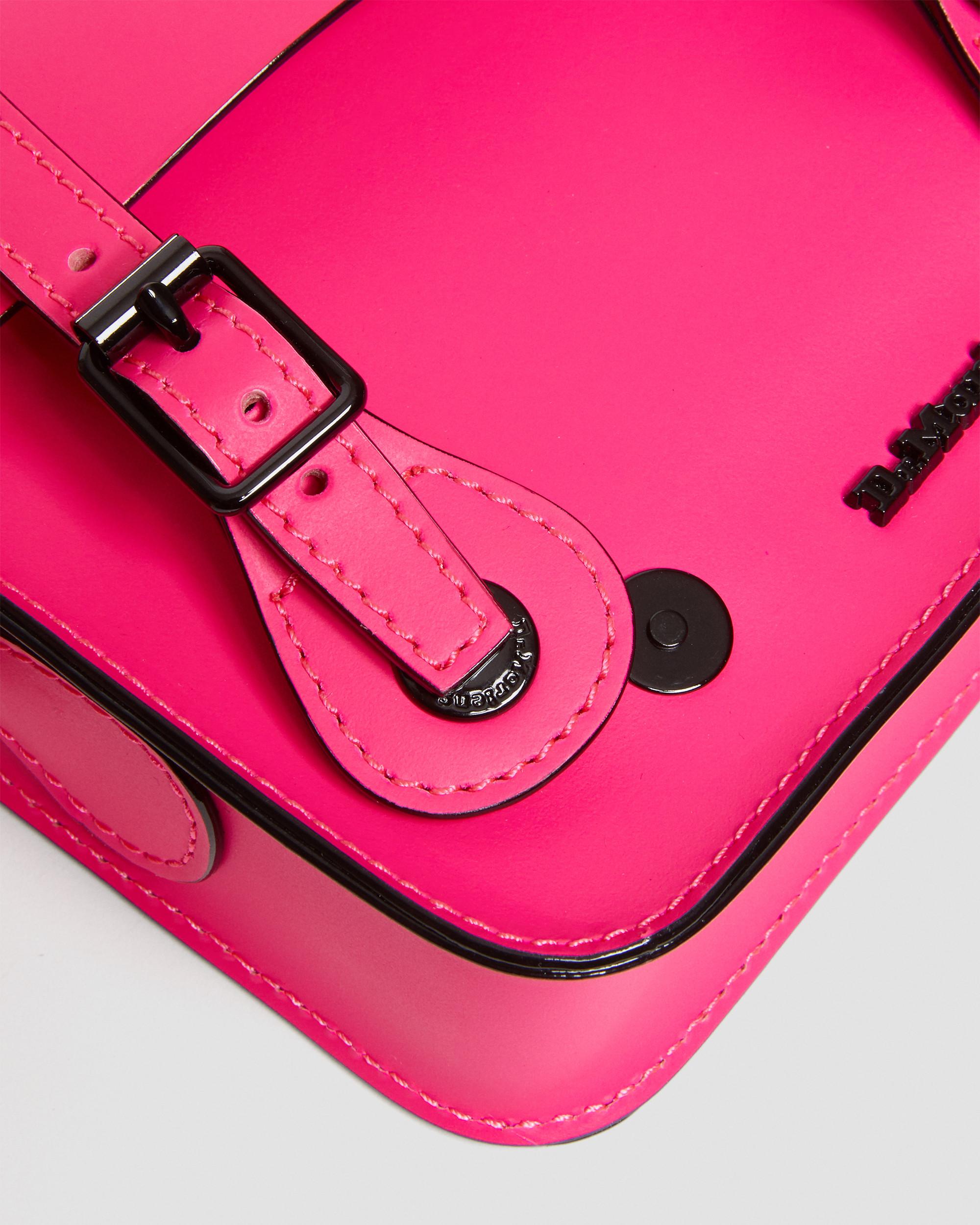 7" Leather Crossbody Bag in Pink