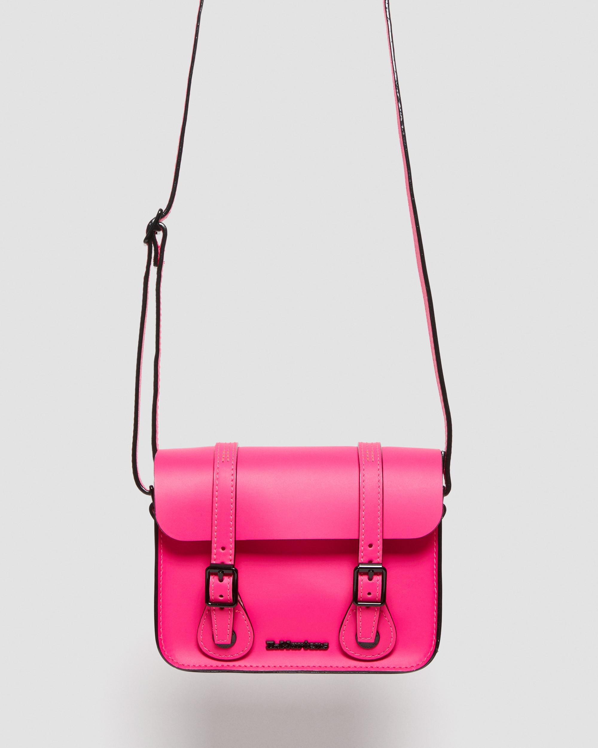 7" Leather Crossbody Bag in Pink