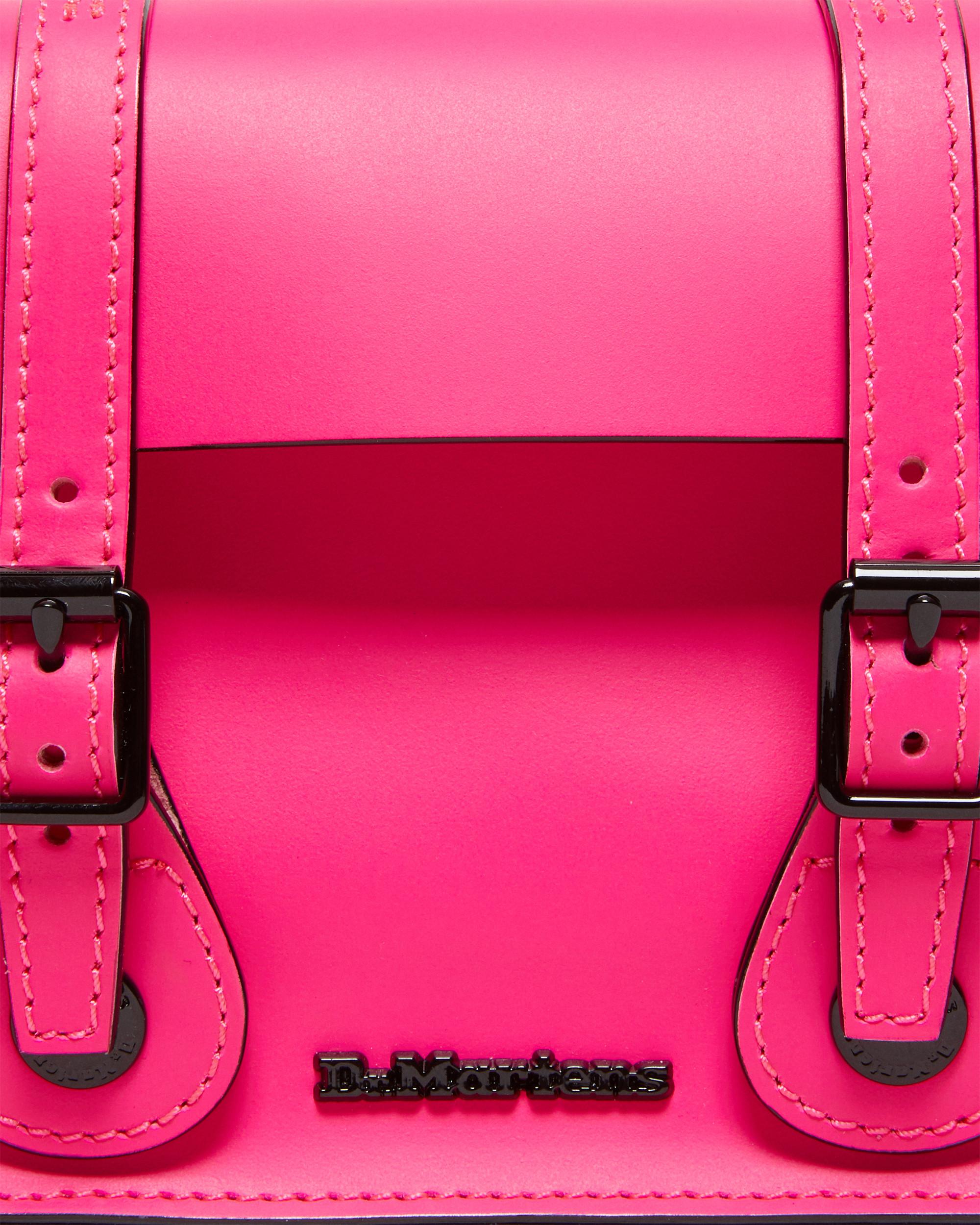 7" Leather Crossbody Bag in Pink