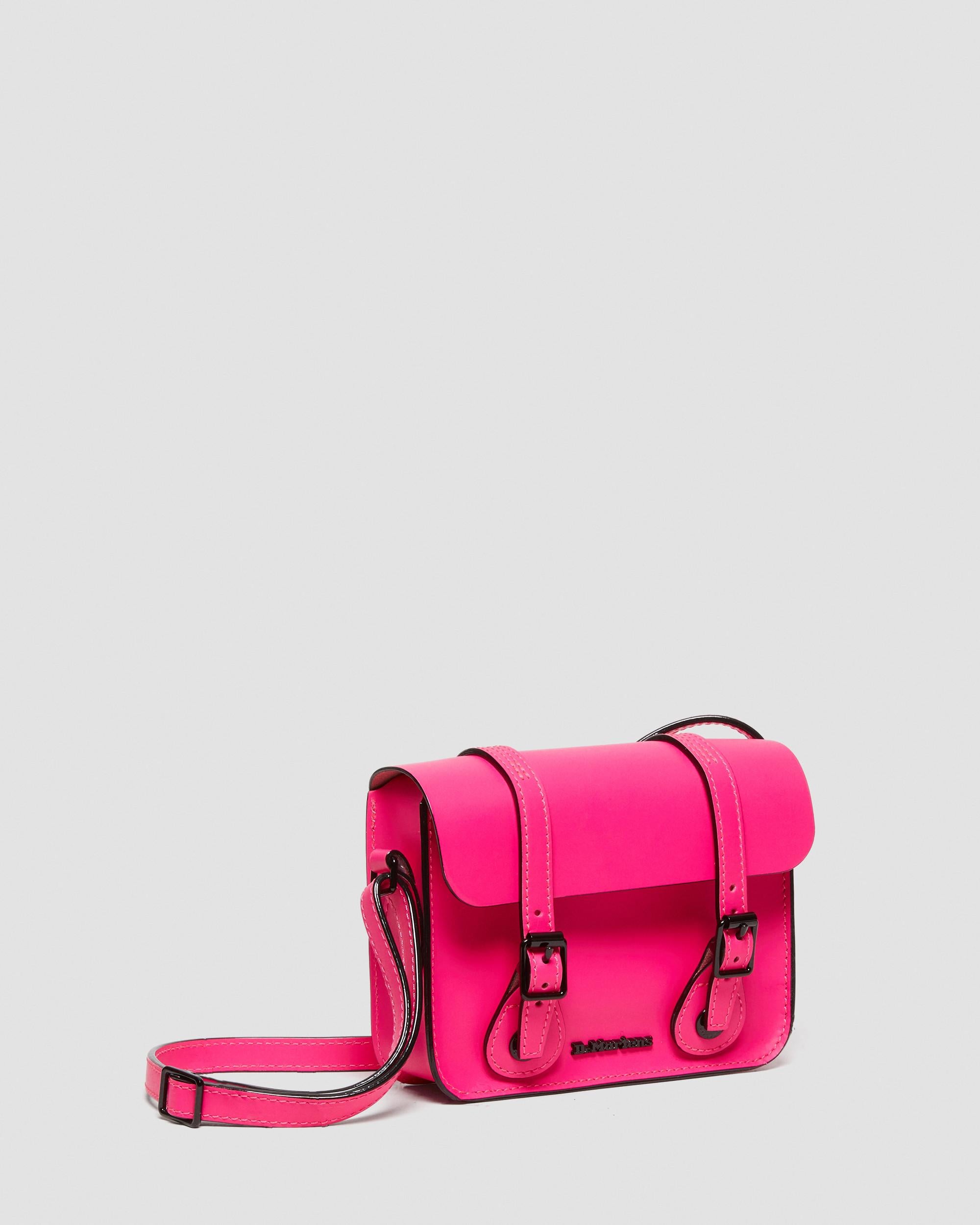 7" Leather Crossbody Bag in Pink