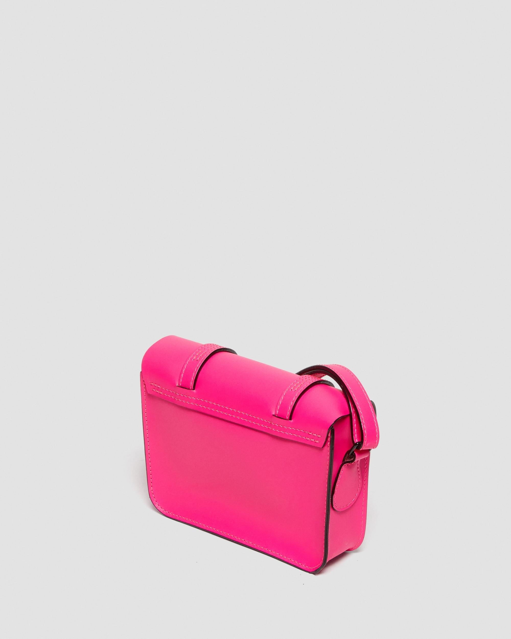 7" Leather Crossbody Bag in Pink