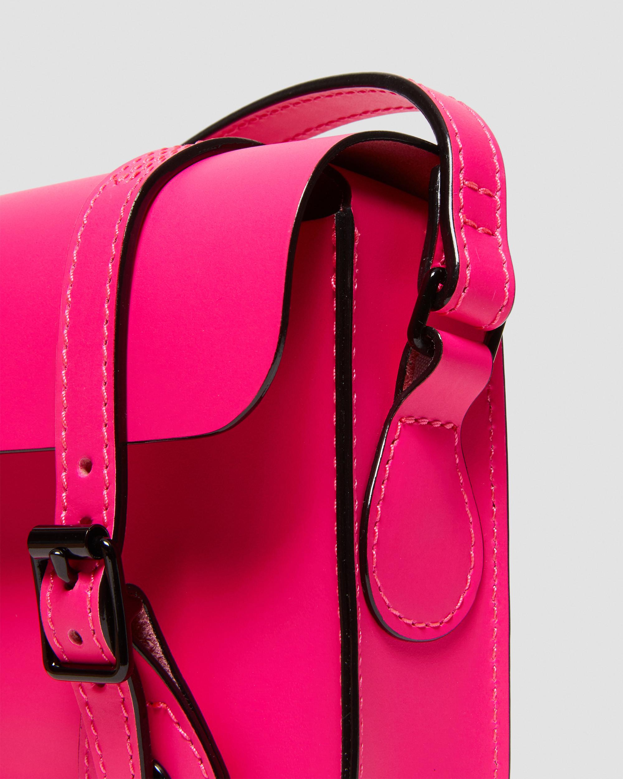 7" Leather Crossbody Bag in Pink