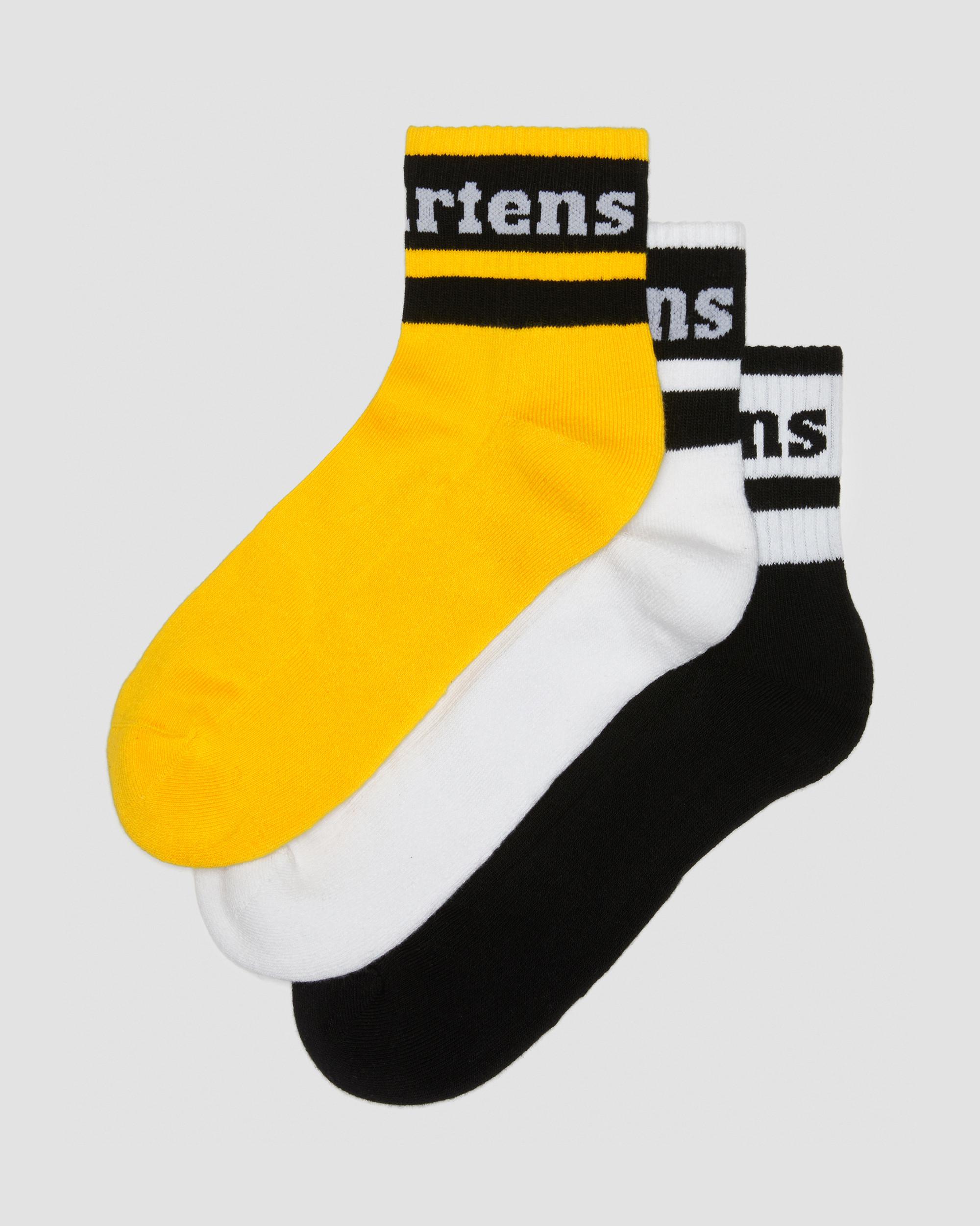  Athletic Logo Cotton Blend Short 3-Pack Socks