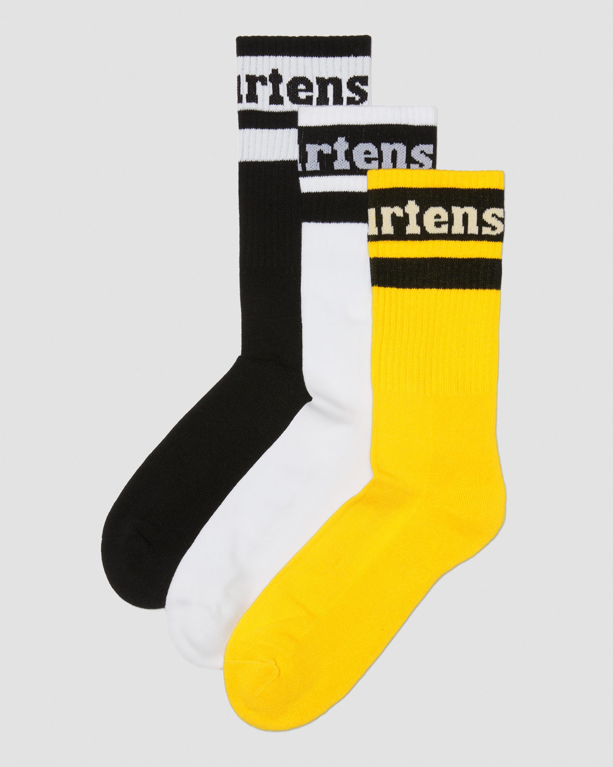 Dr. Martens標誌設計棉質運動襪款 - 3對裝